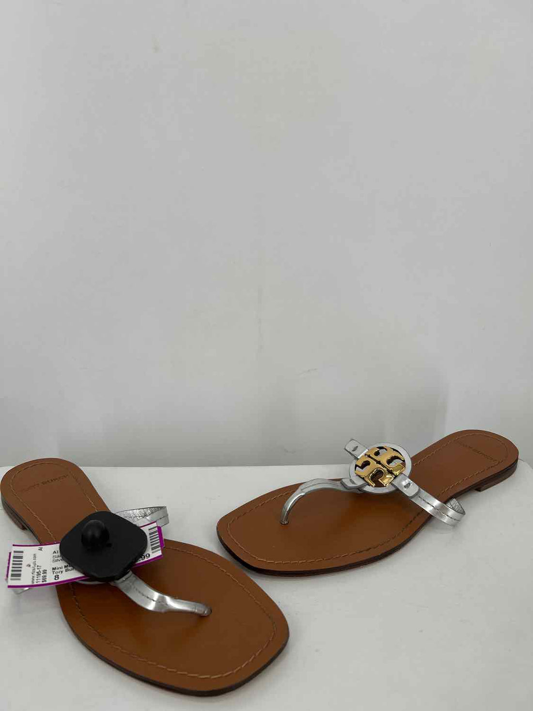 Tory Burch Women Size 8 Silver & Gold Sandals