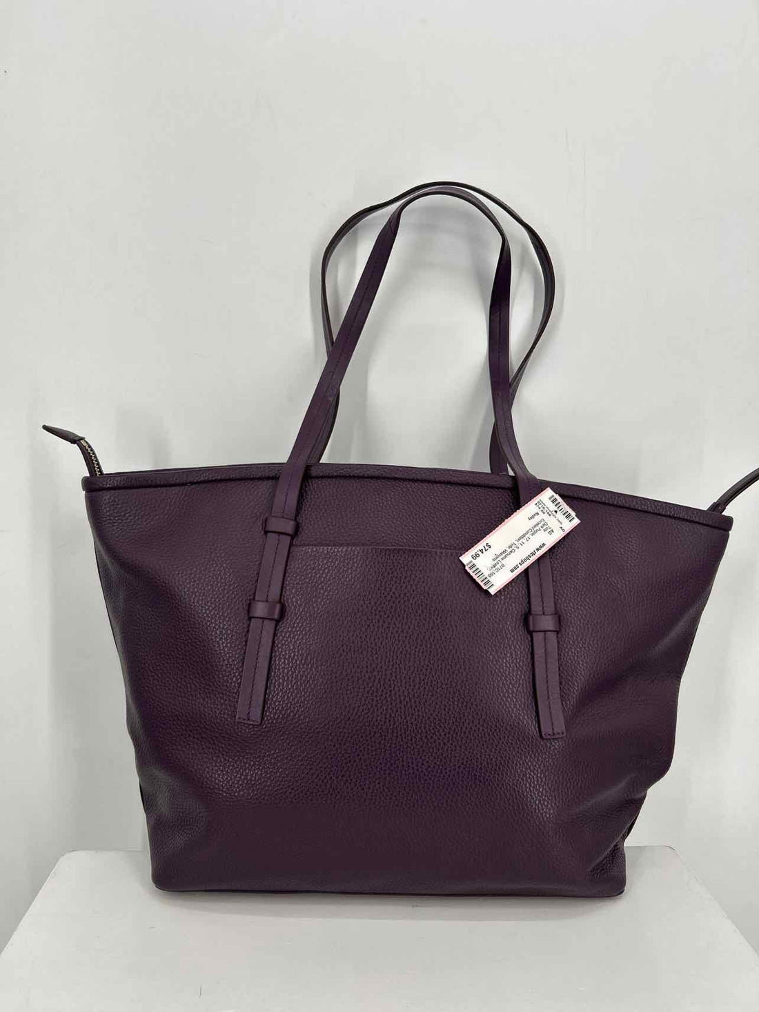 Radley Dark Purple Genuine Leather Excellent Condition Tote