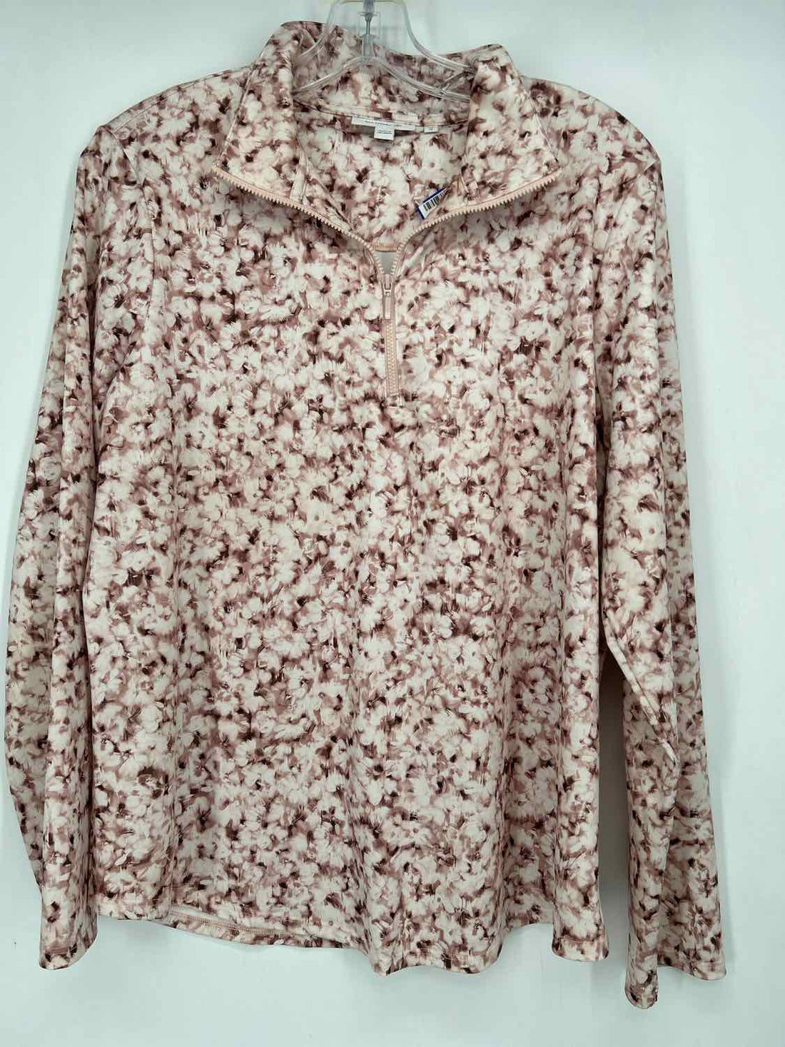 Chicos Size 2(L) Blush Print Long Sleeve