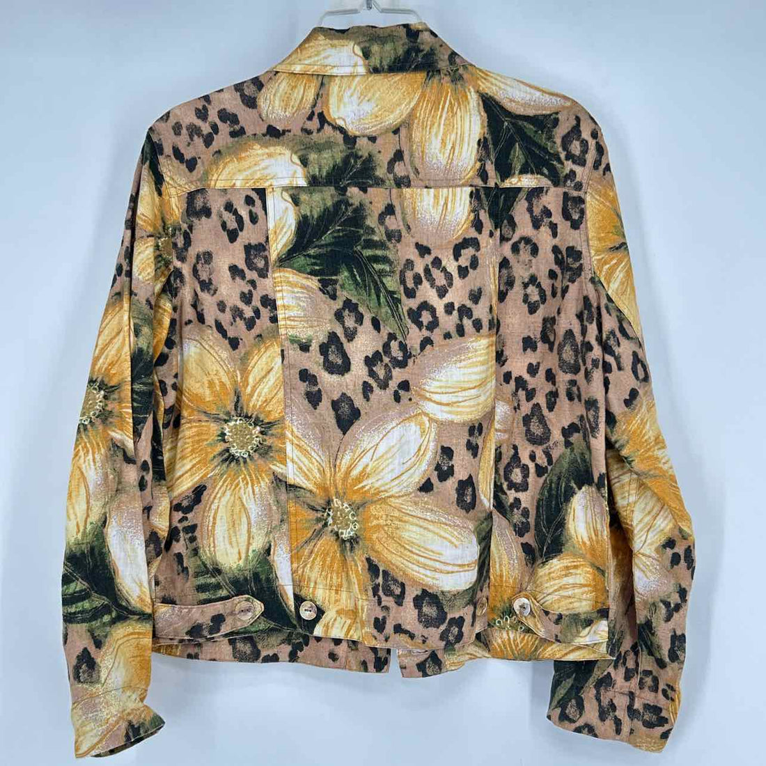 Chicos Size 1 (M) Leopard & Floral Long Sleeve