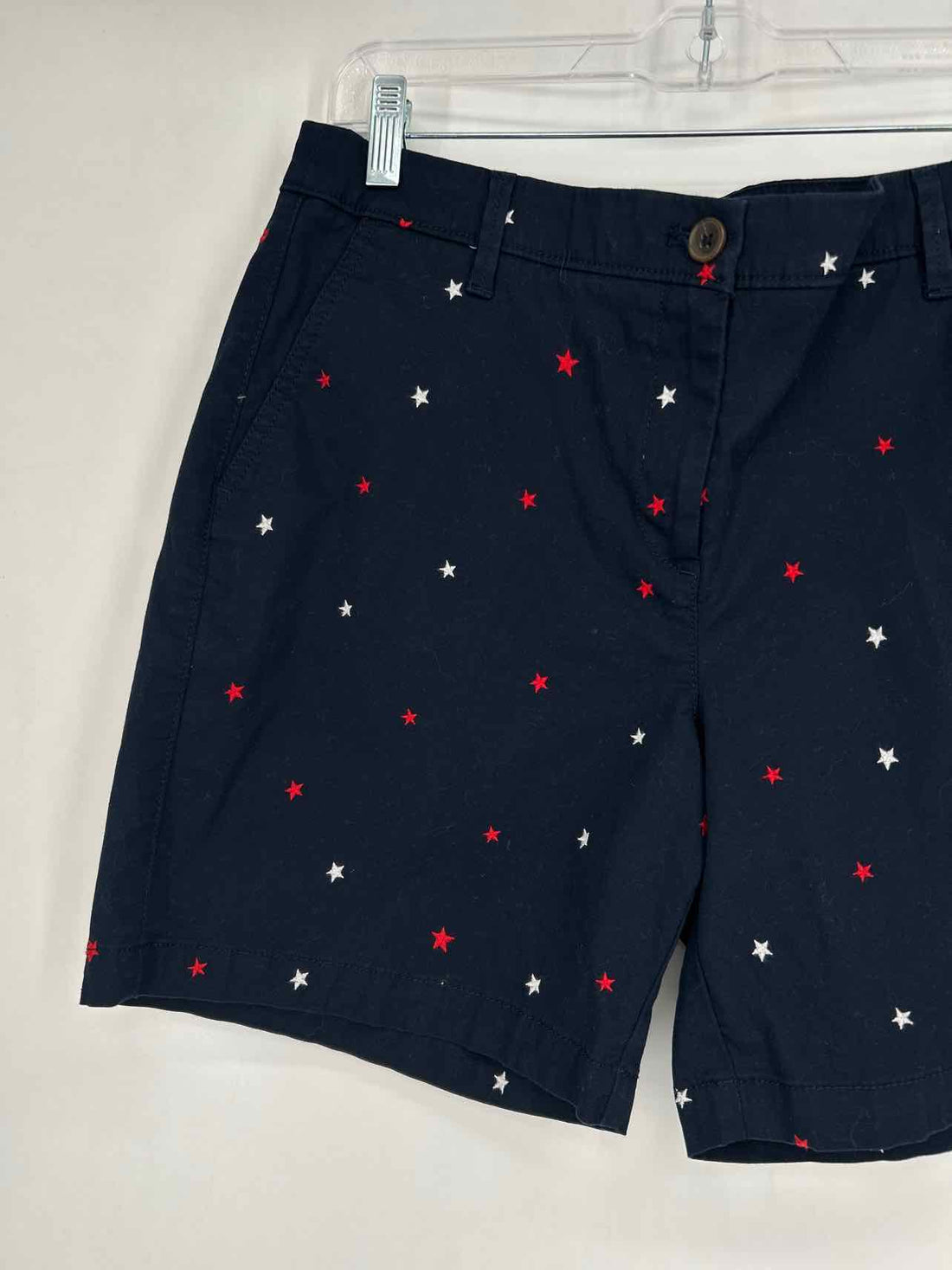Talbots Size 10 Navy Stars Embroidered Shorts