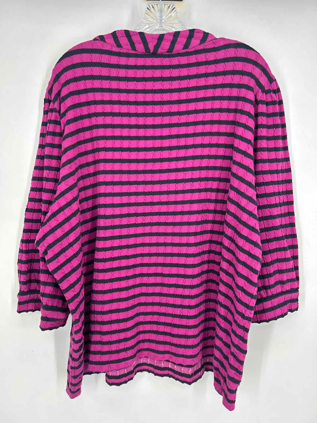 Talbots Size 3X Magenta & Navy Striped Sweater