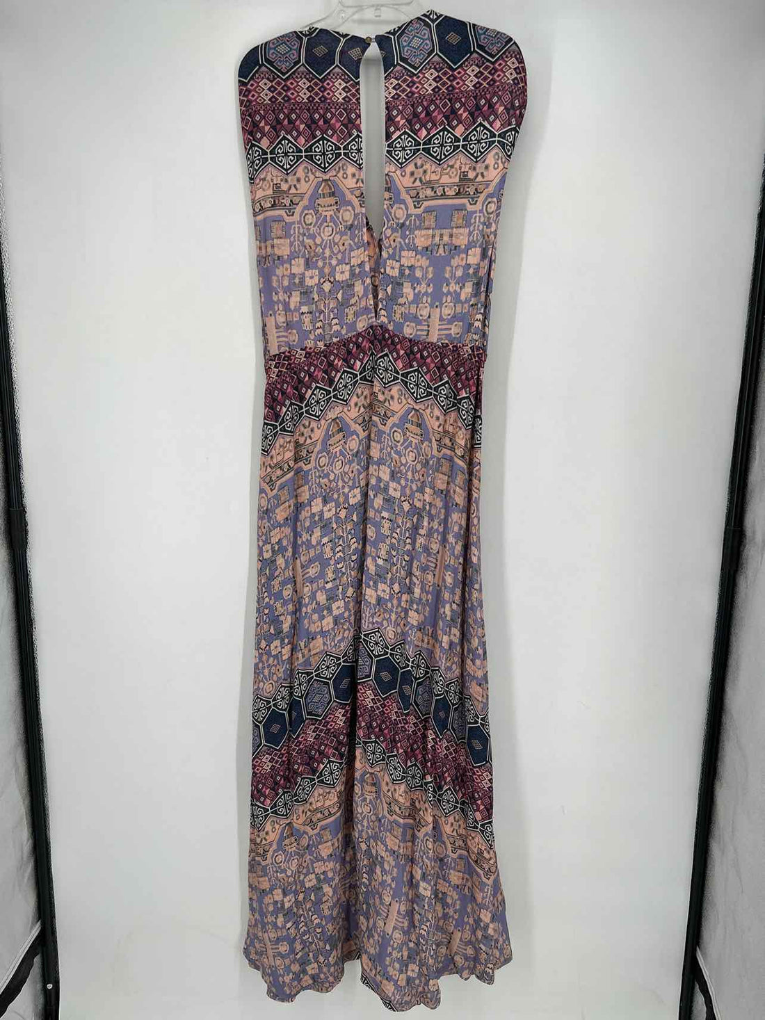 Tigerlily Size 6 Navy & Purple Print Maxi
