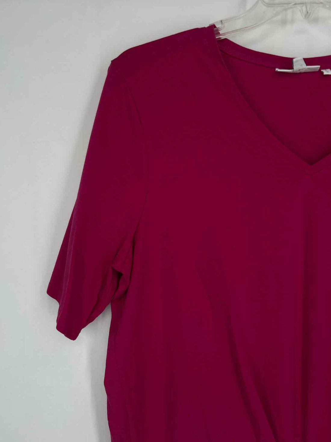 Chicos Size 3 (XL) Fuschia Short Sleeve