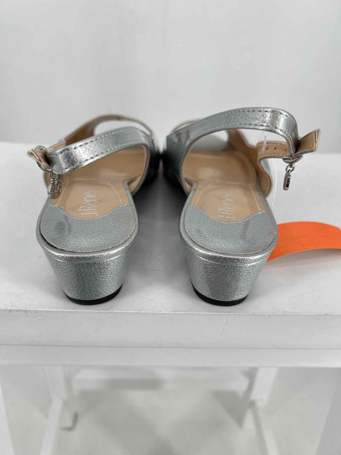 J Renee Women Size 9 Silver Sandals