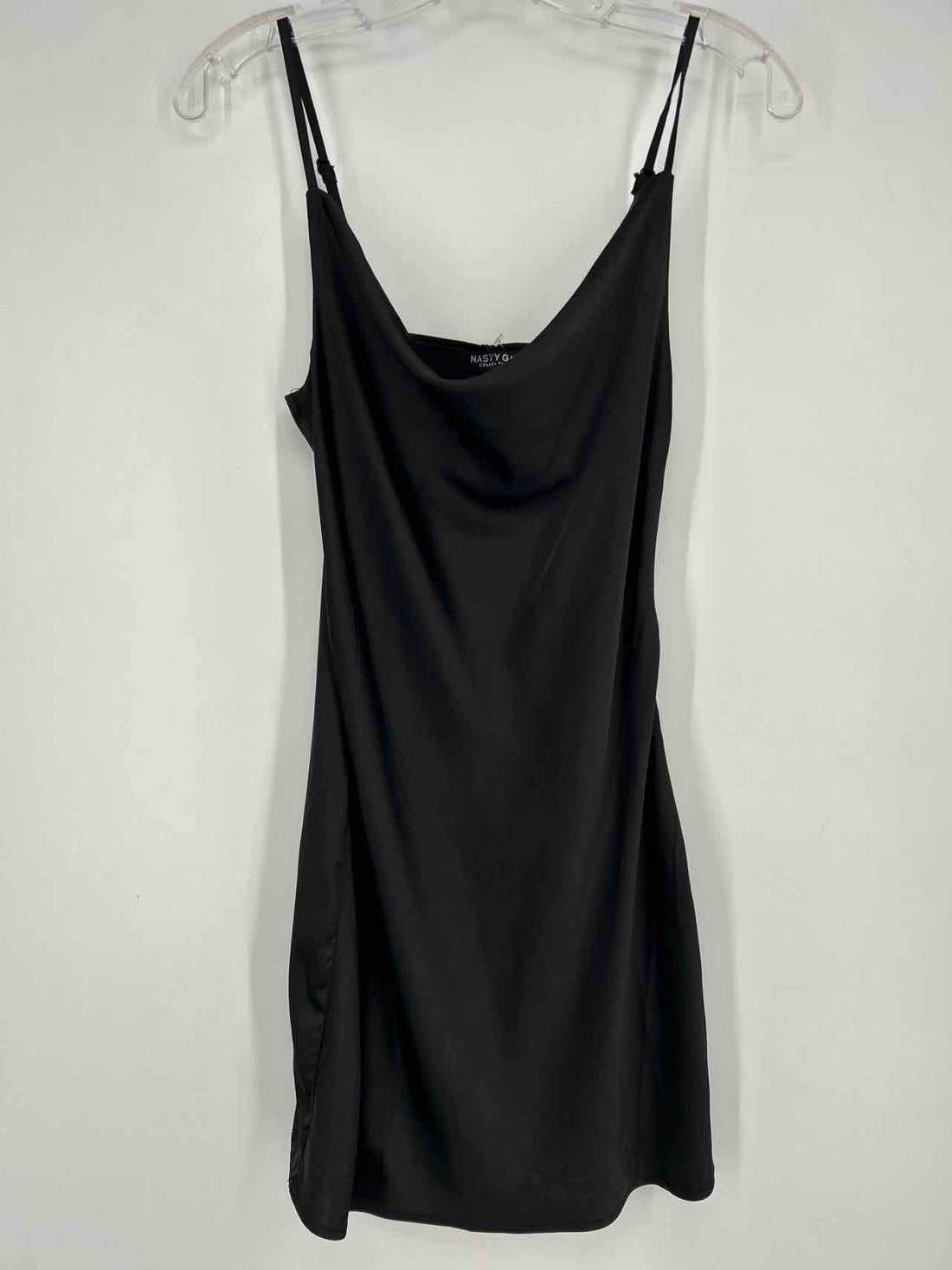 Nasty Gal Size 2 Black Satin NWT Dress