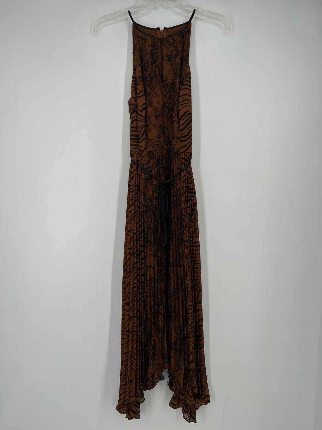 White House Black Market Size 6 Brown & Black Sleeveless Dress