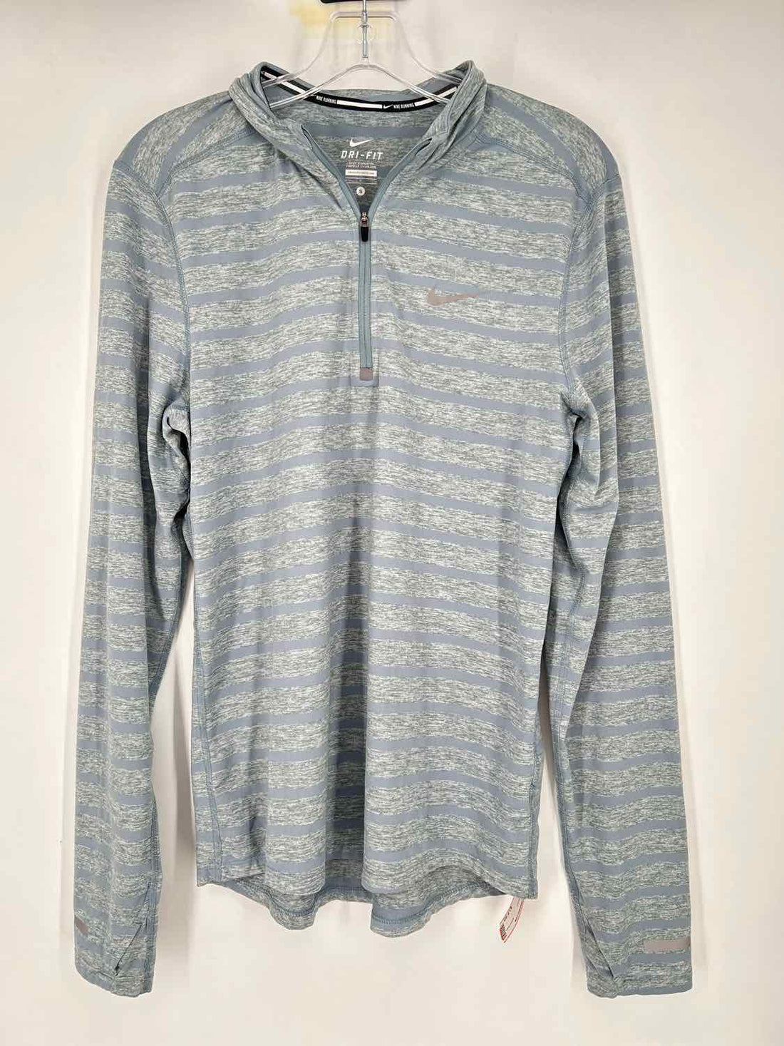 Nike Size S Blue Stripe Long Sleeve Active Tops