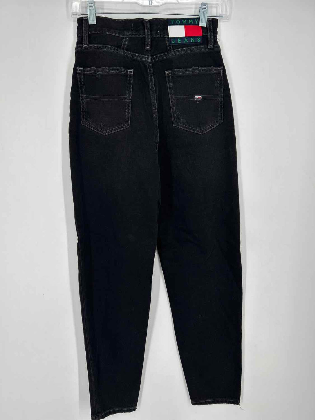 Tommy Jeans Size 24 Black Denim Distressed Jeans
