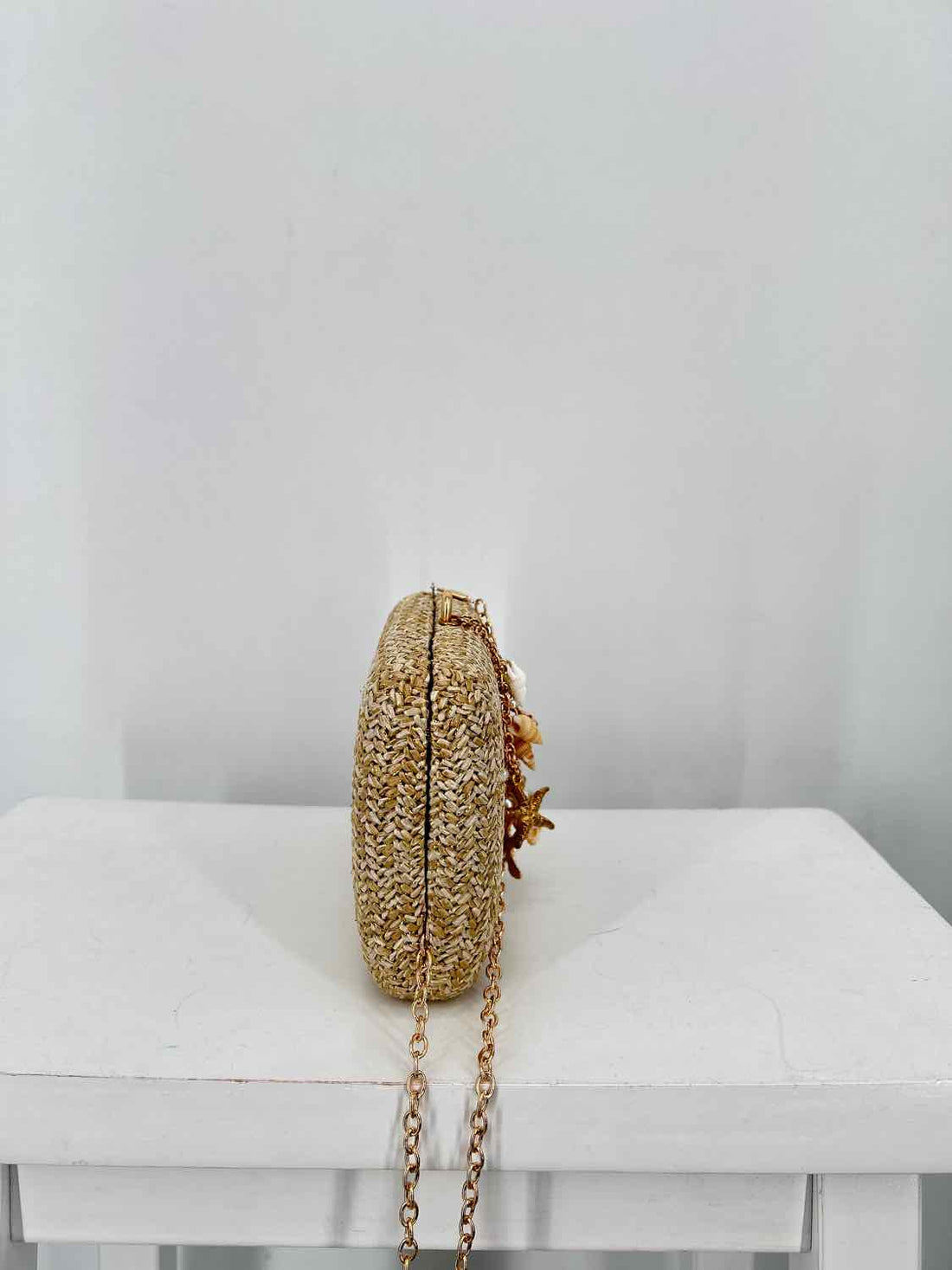 Shiraleah Natural & gold Straw Crossbody