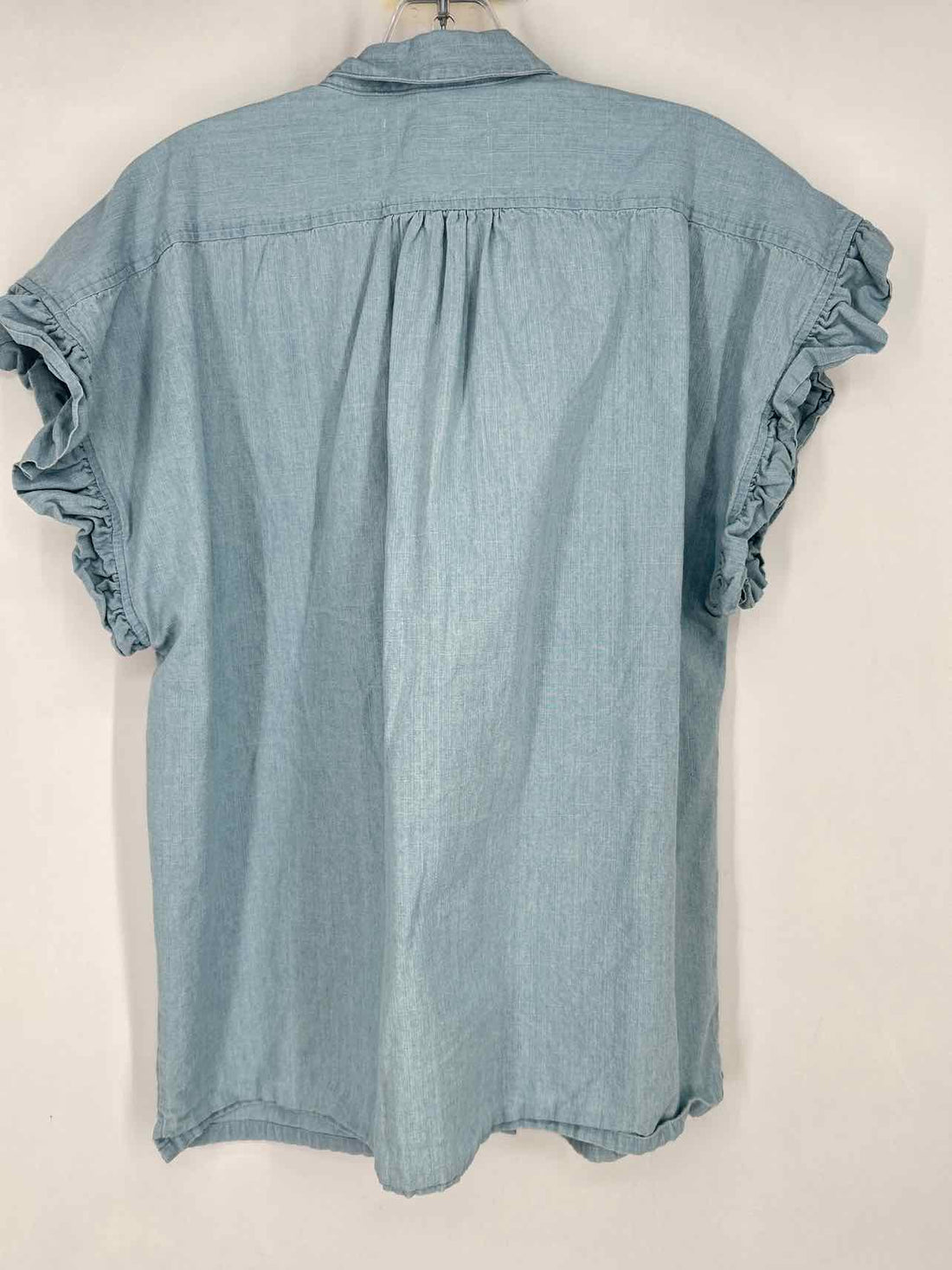Birds of Paradise Size L Chambray Short Sleeve
