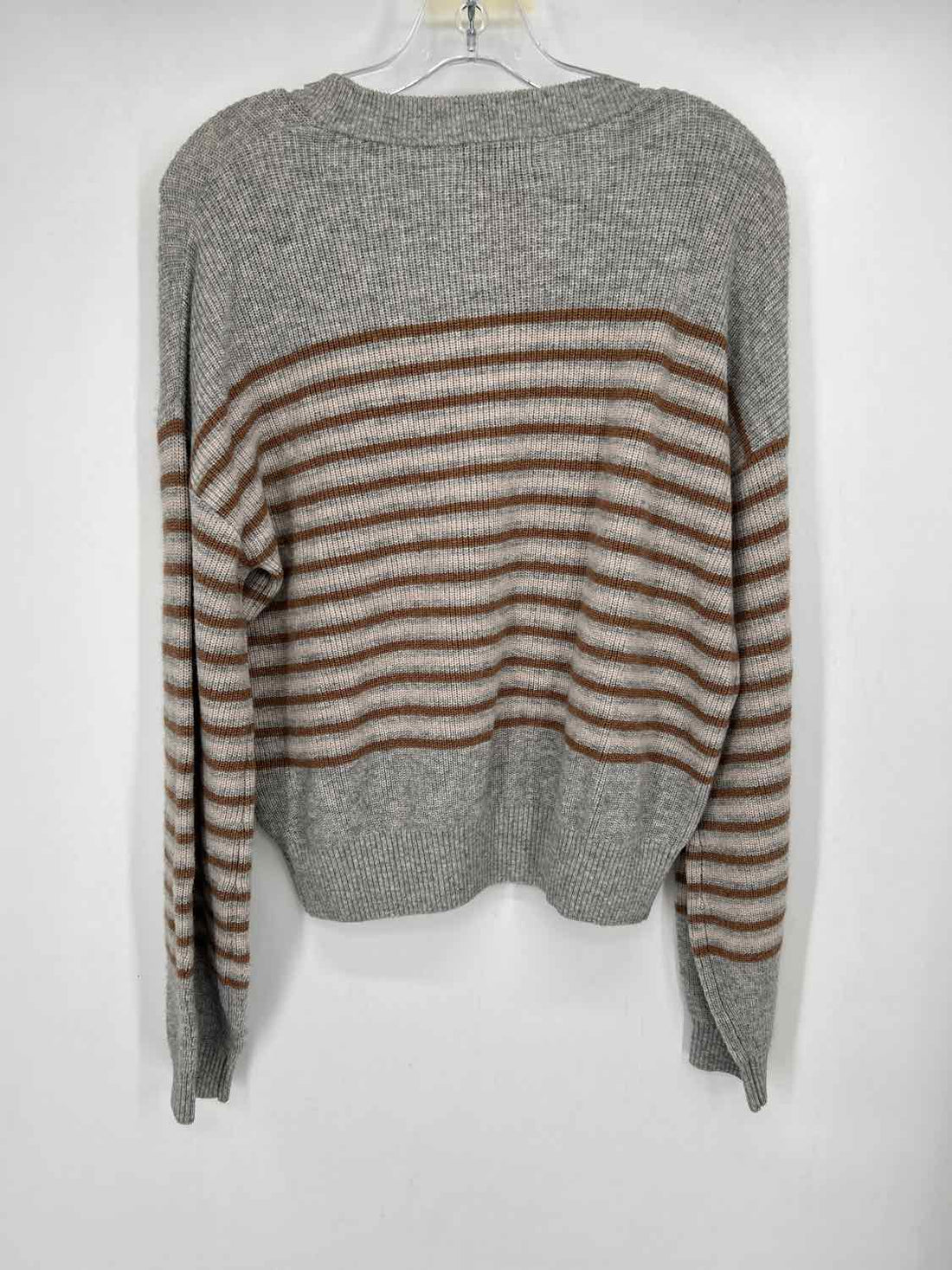 Monrow Size S Gray & brown stripe Sweater