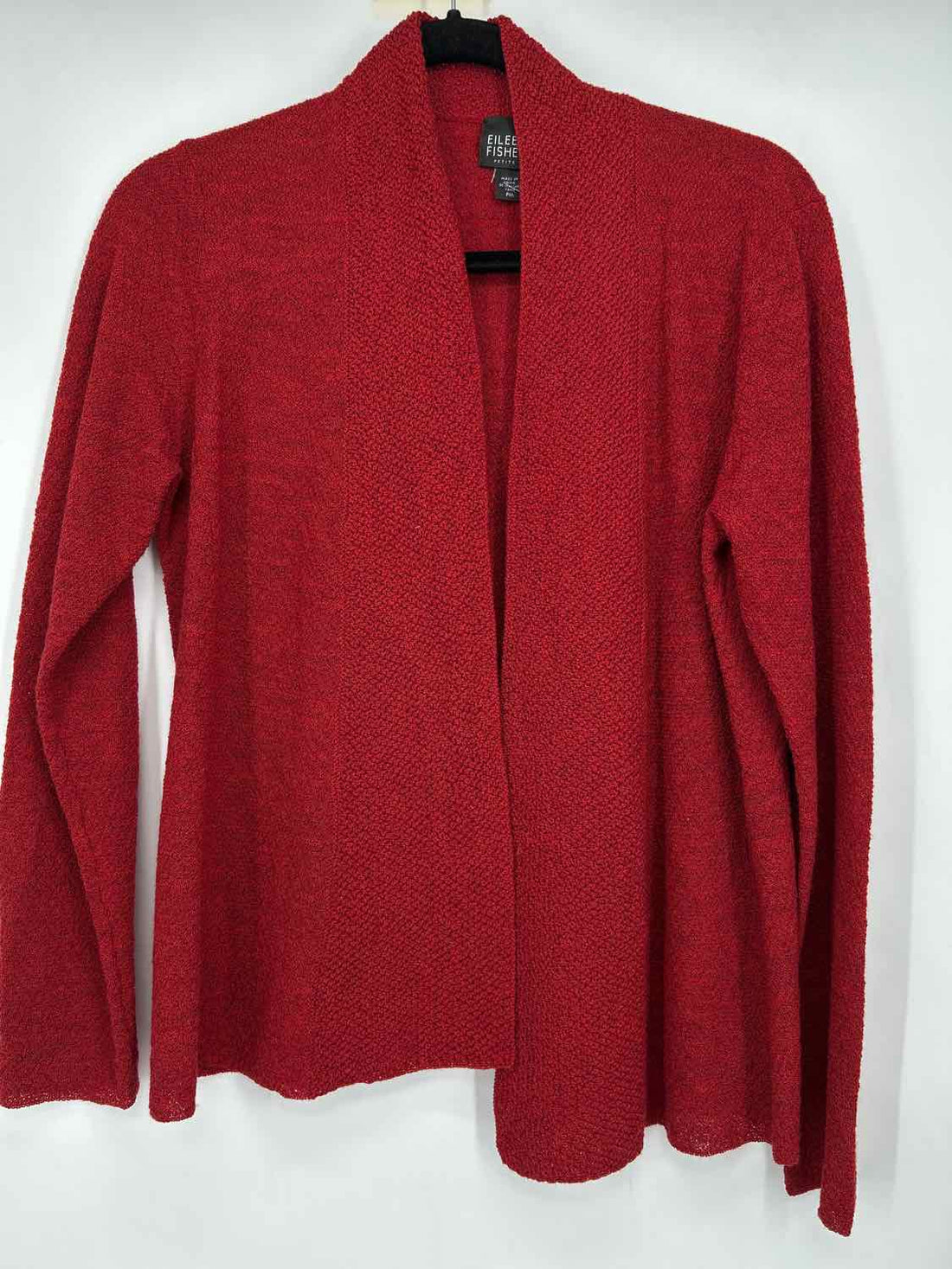 Eileen Fisher Size MP Red Italian Yarn Cardigan