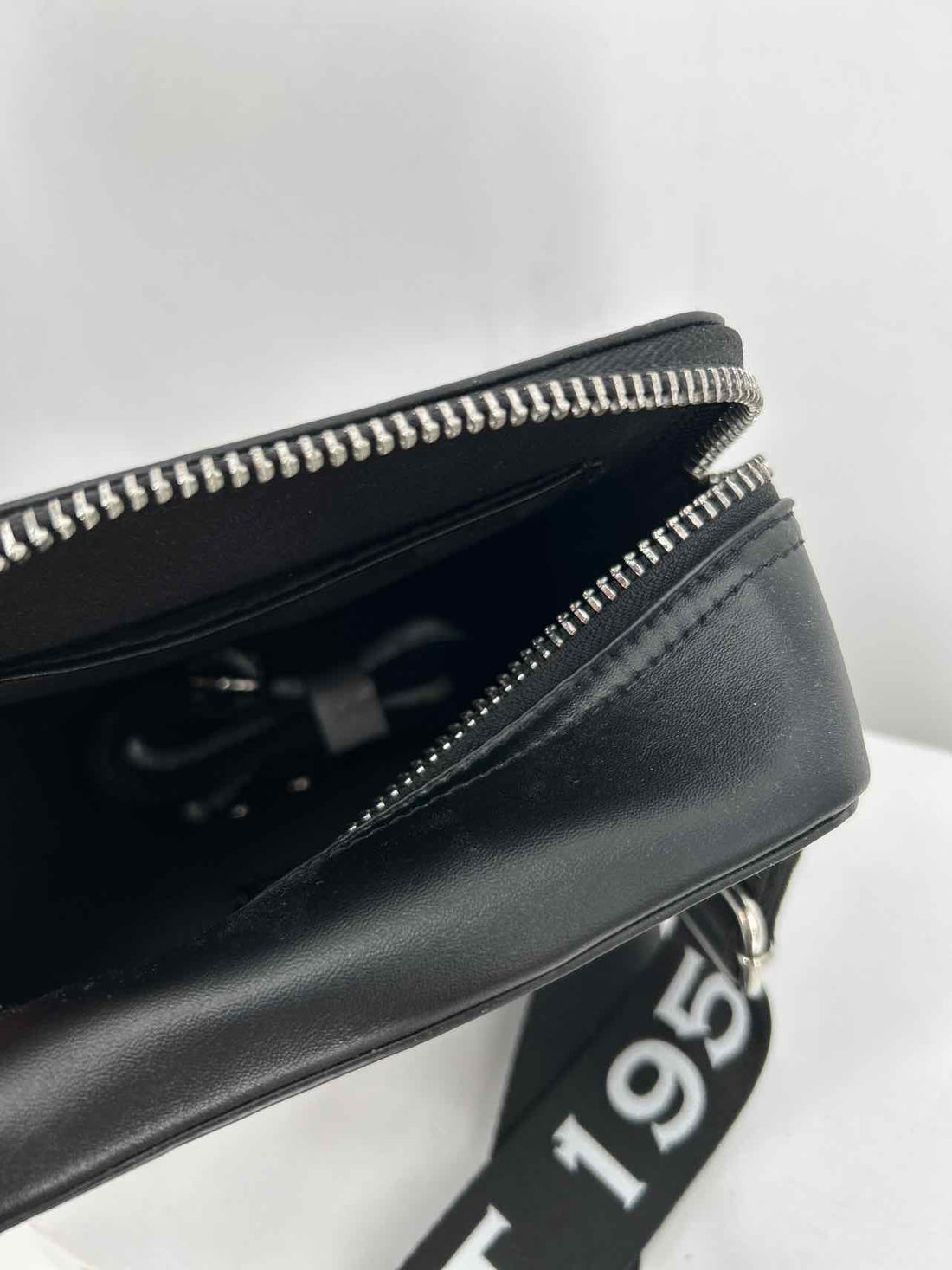 Vintage Havana Black Faux Leather Pre Owned Crossbody