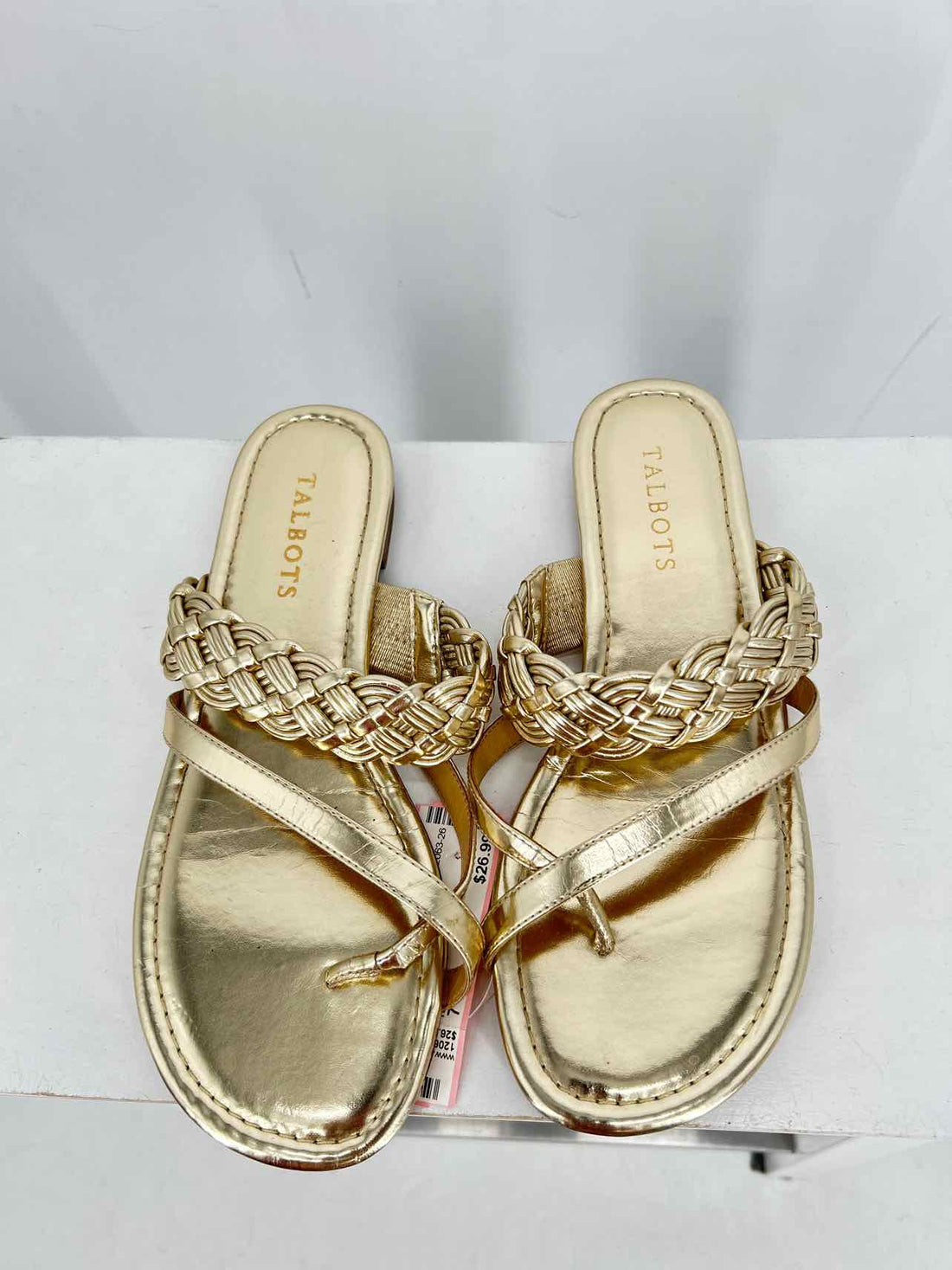 Talbots Women Size 7 Gold Sandals