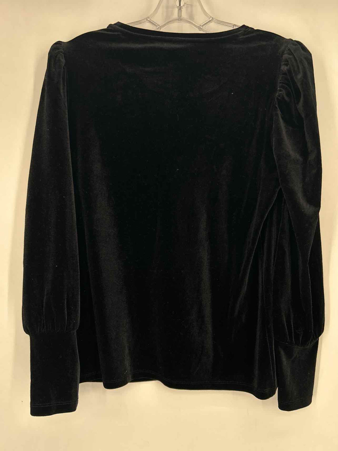 Chicos Size 0 (s) Black Velour Long Sleeve