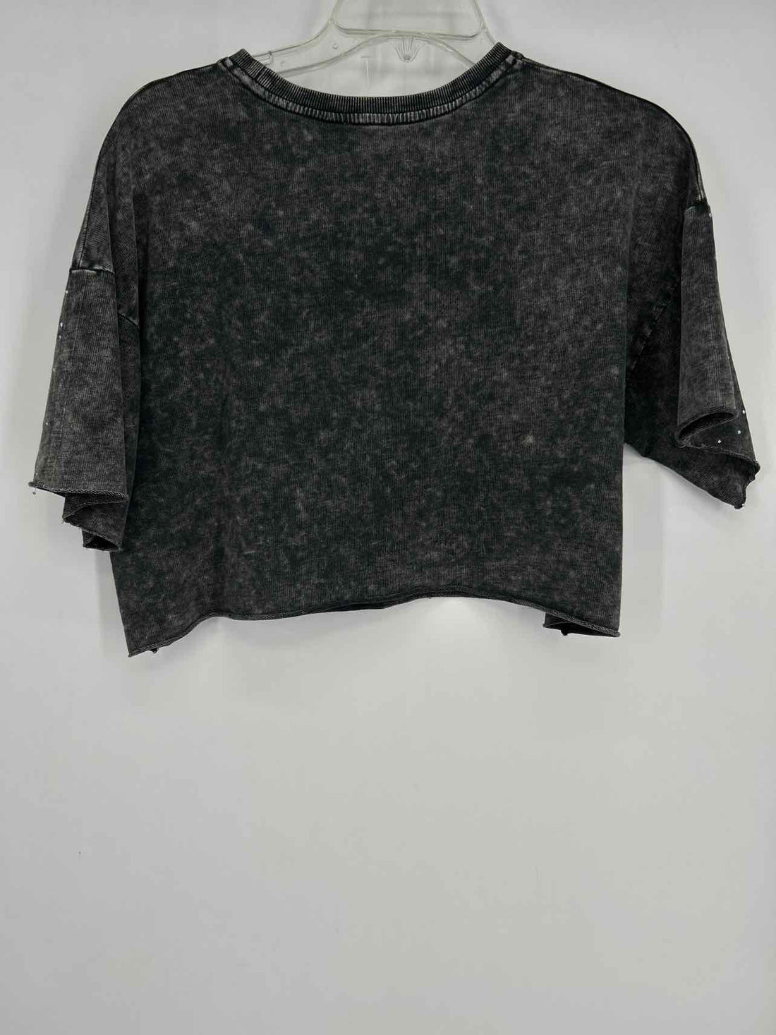 Le Lis Size S Charcoal Rhinestone Short Sleeve