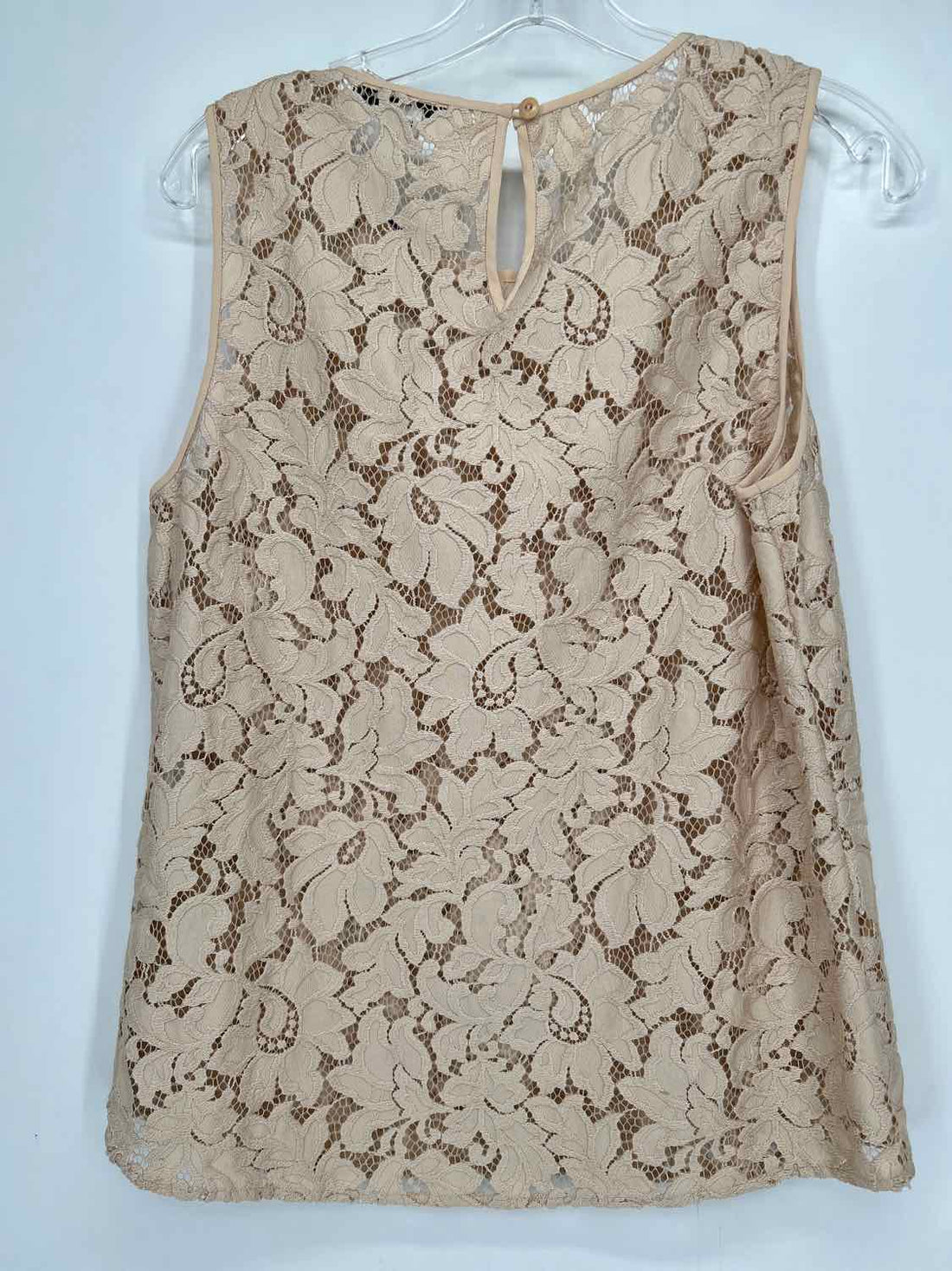 Diane Von Furstenberg Size 8 Nude Lace Sleeveless
