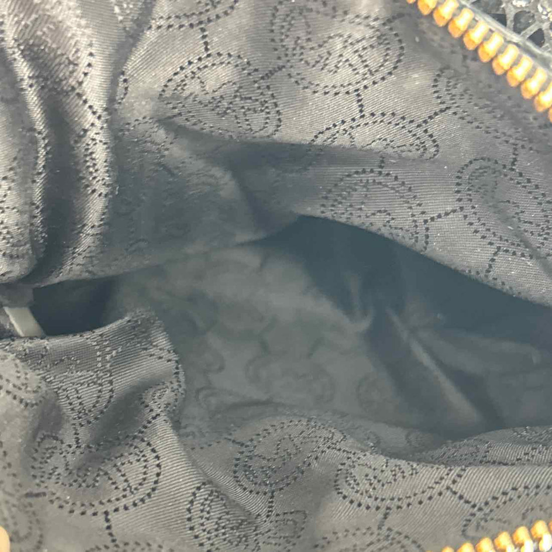Michael Kors Black Reptile Suede Pre Owned Crossbody