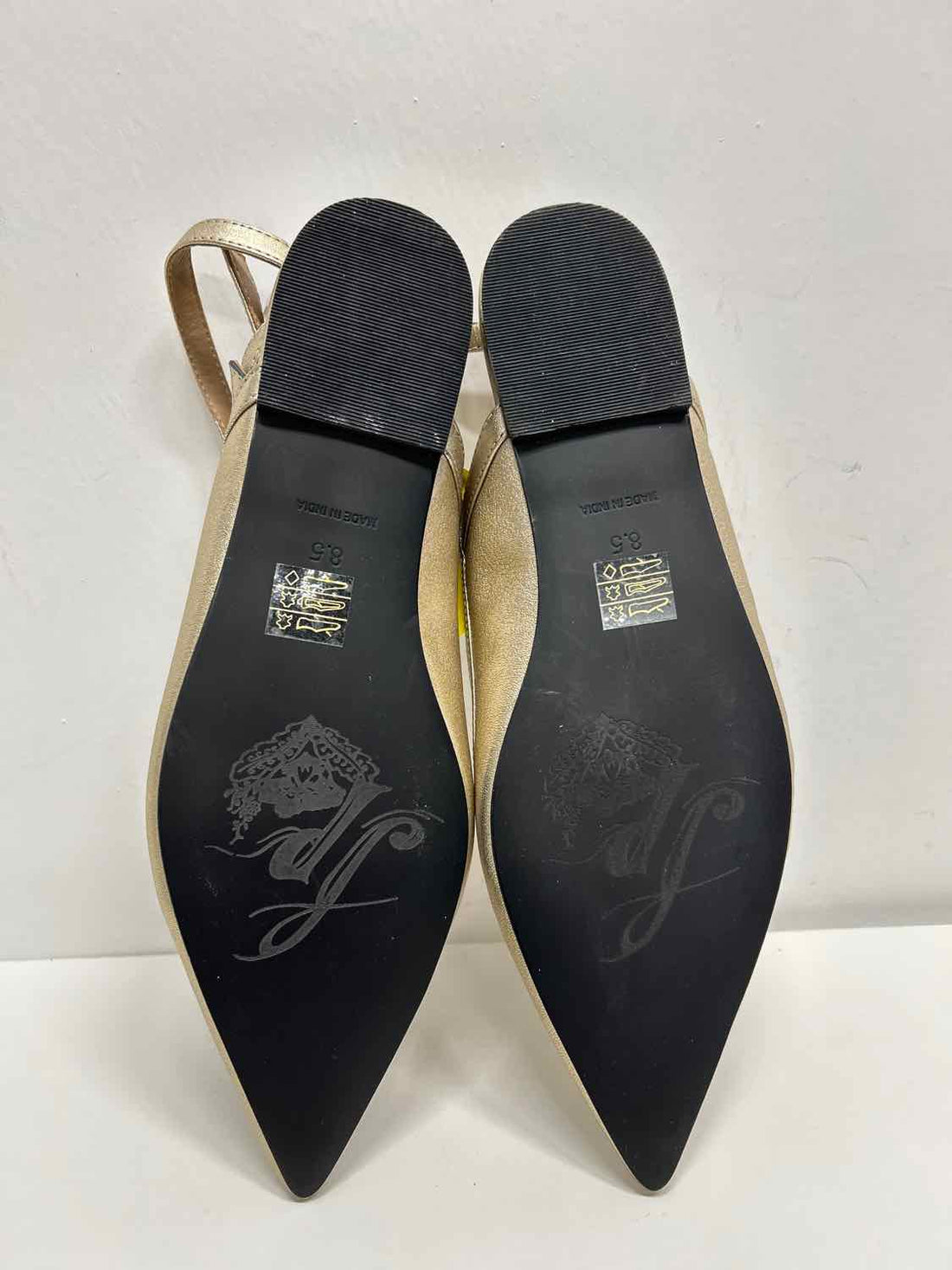 Free People Women Size 8.5 Gold NWT Genuine Leather Flats