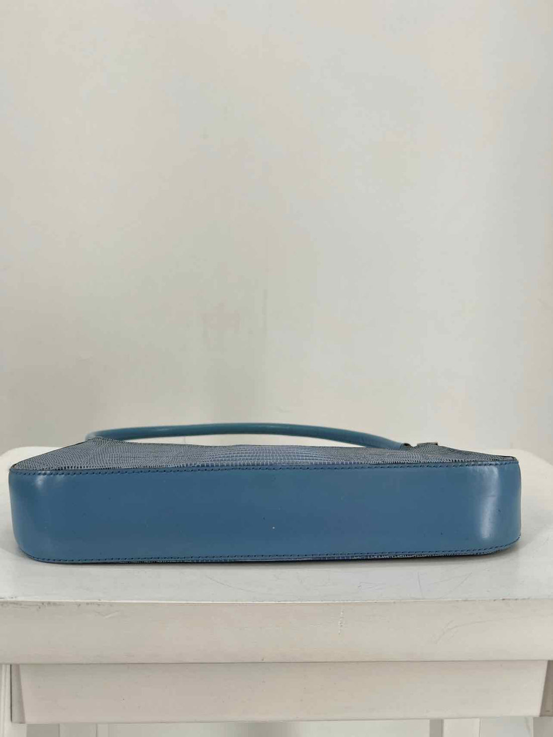 Salvatore Ferragamo VINATGE Y2K 2pc Set Blue Lizard Leather Purse