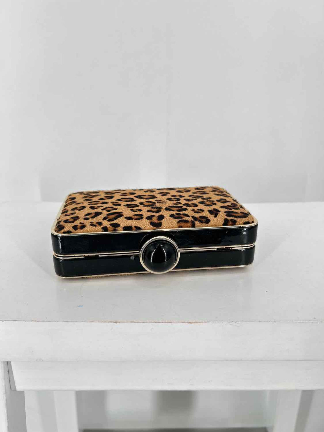 Banana Republic Leopard Calf Hair Clutch