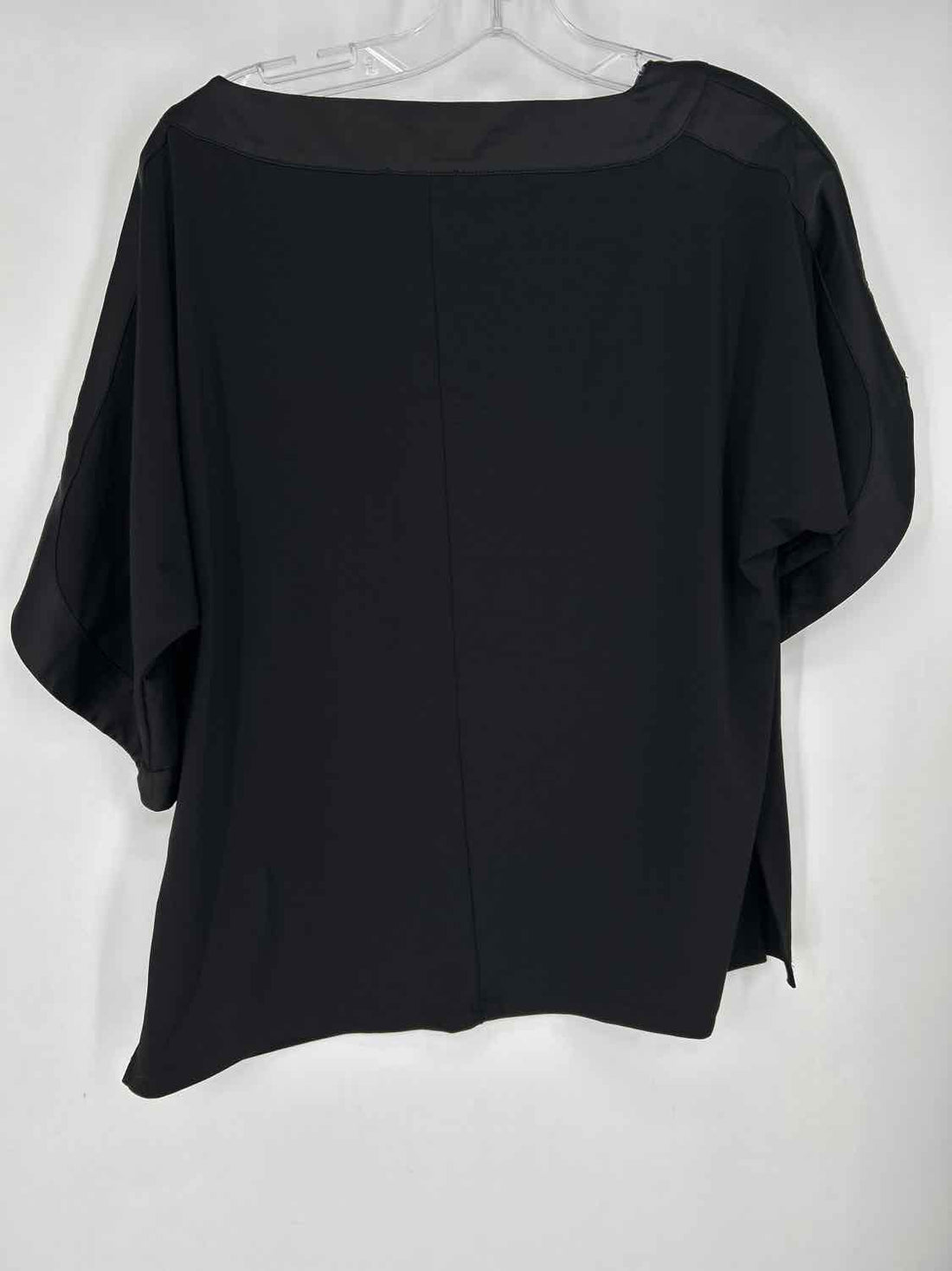 Chicos Size 1(M) Black Short Sleeve
