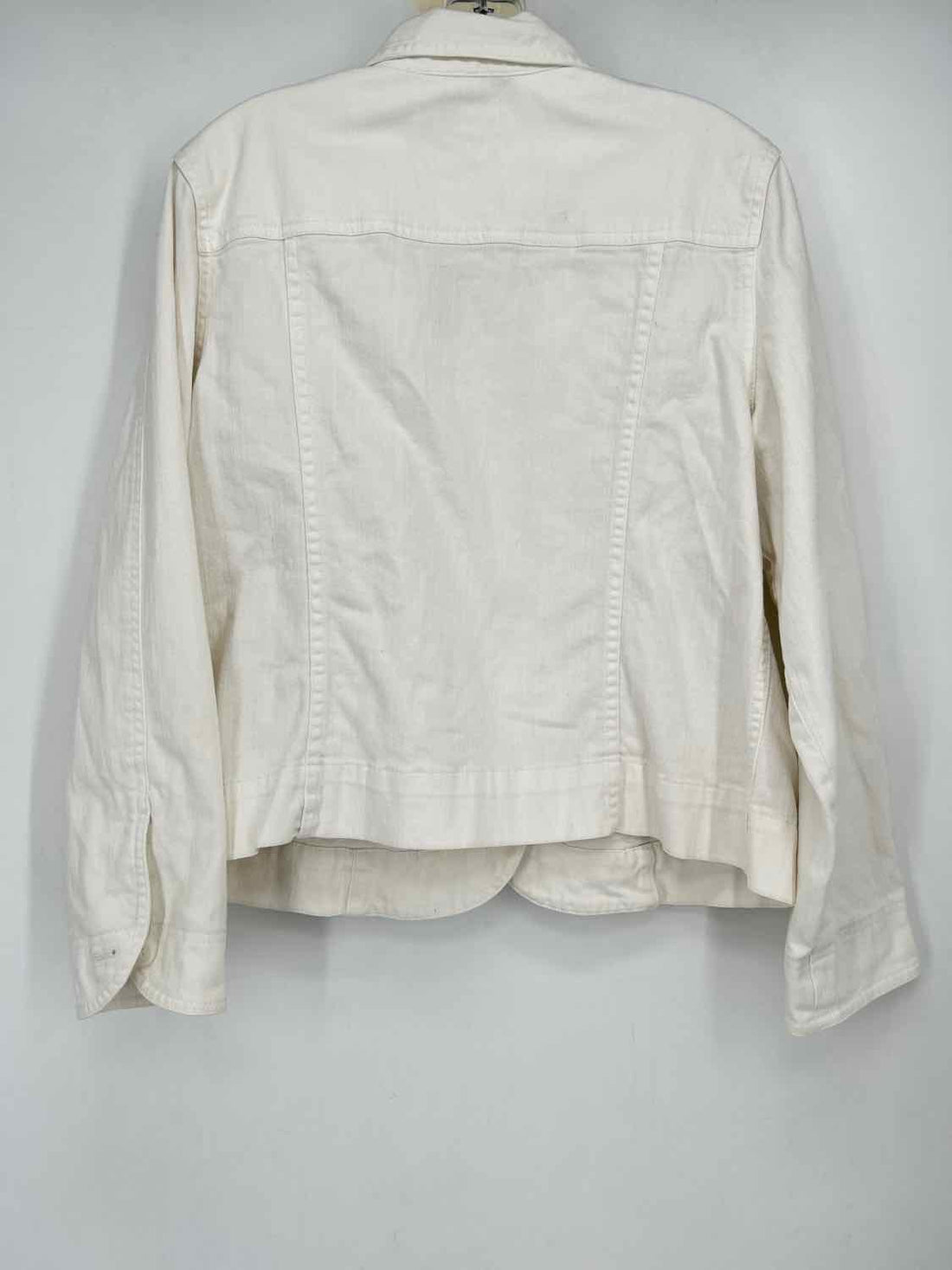 Talbots Size L White Denim Vintage Jacket
