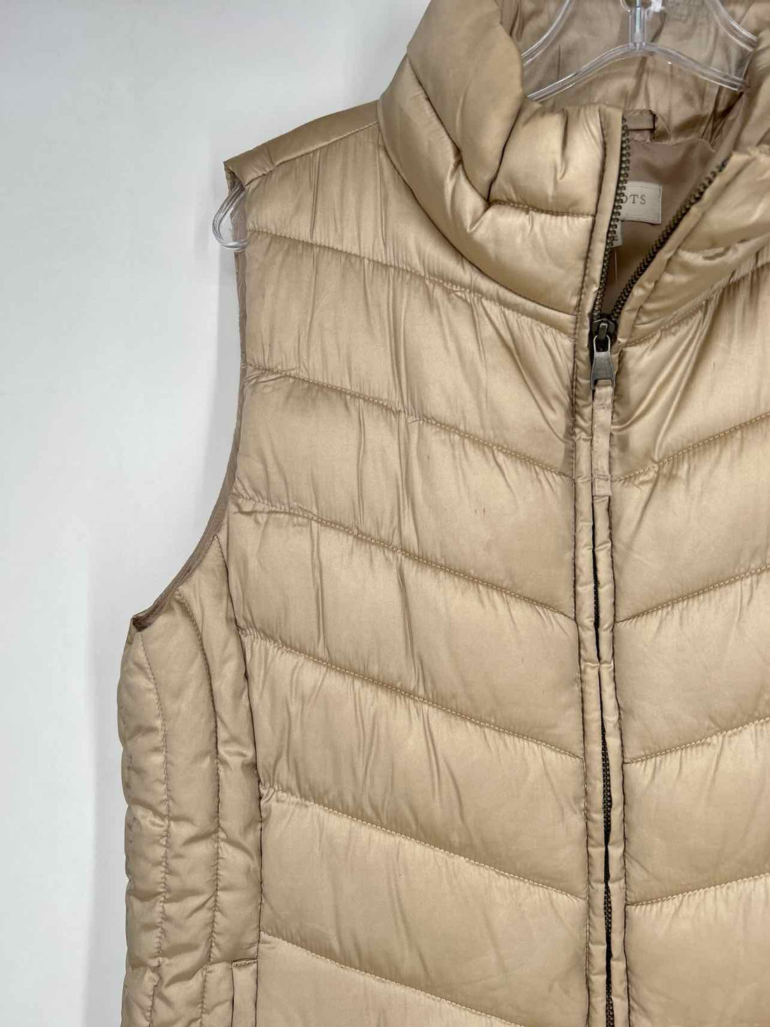 Talbots Size L Brushed Gold Puffer Vest