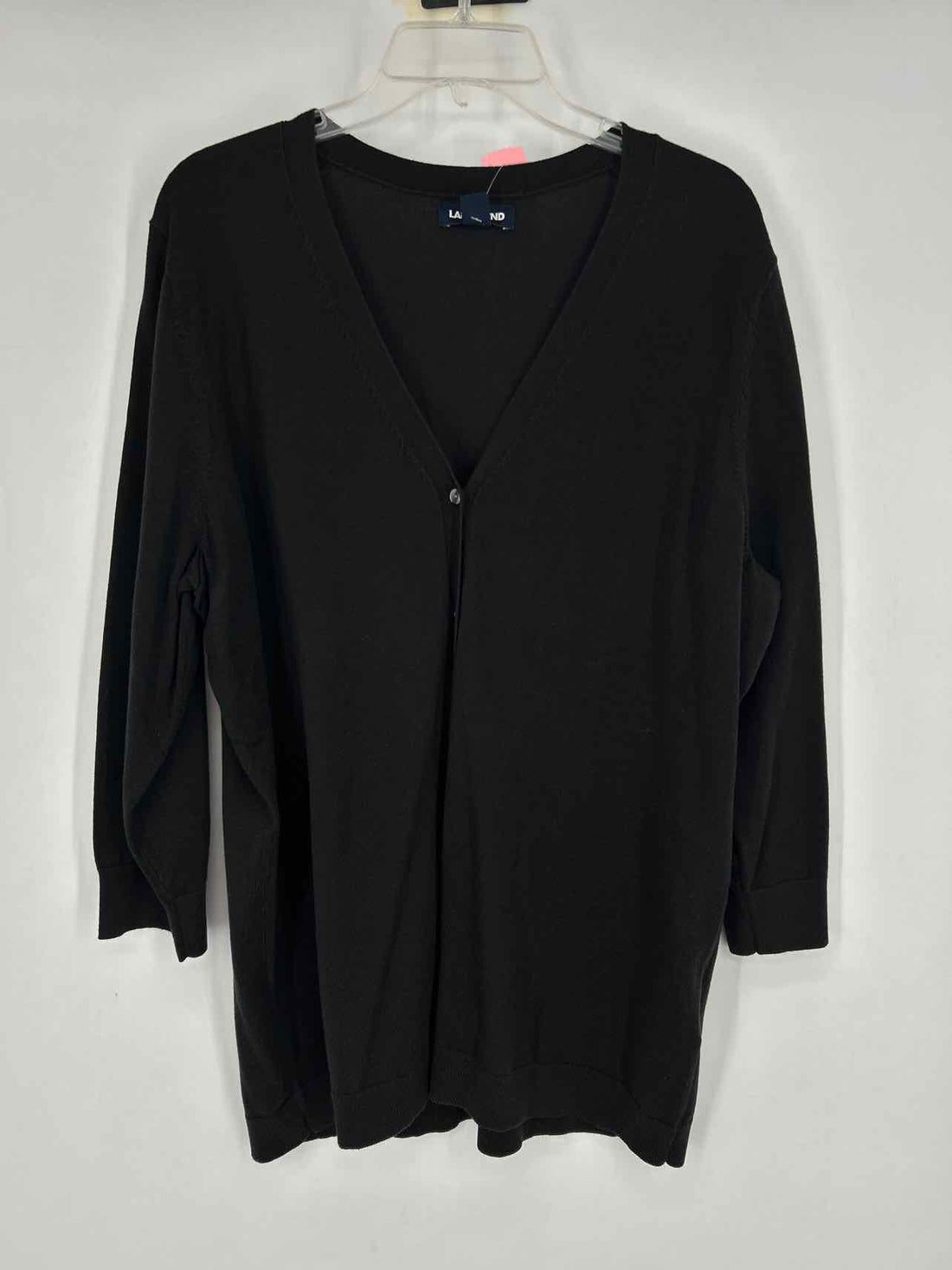 Lands' End Size 1X Black Cardigan