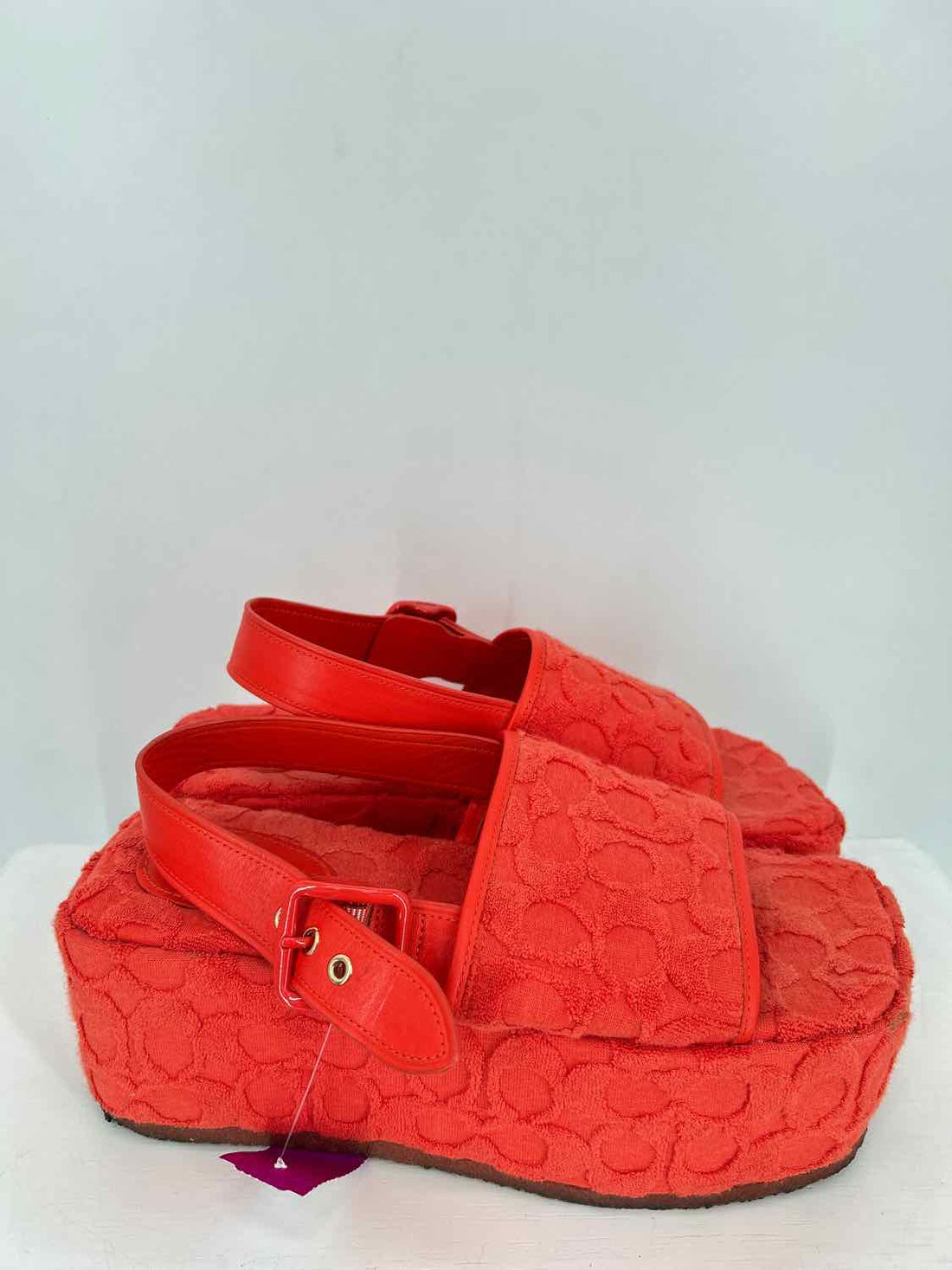 Coach Women Size 7.5 Scarlet Noelle Platform Signature Sandals