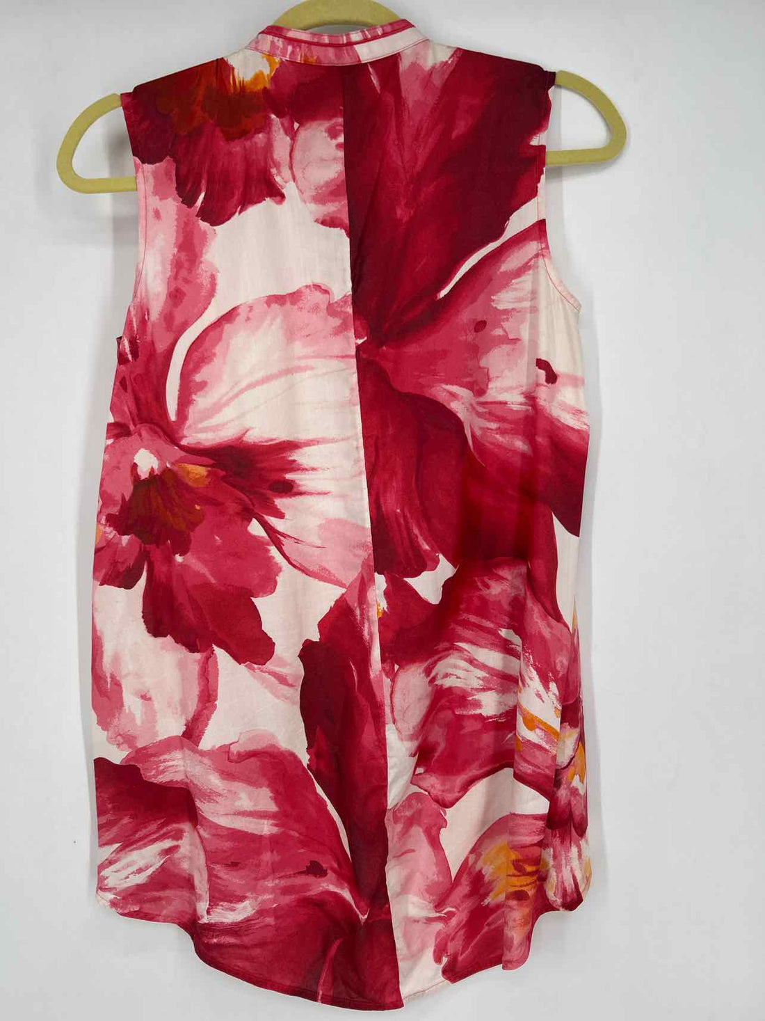 Lafayette 148 Size S White & Red Print Sleeveless