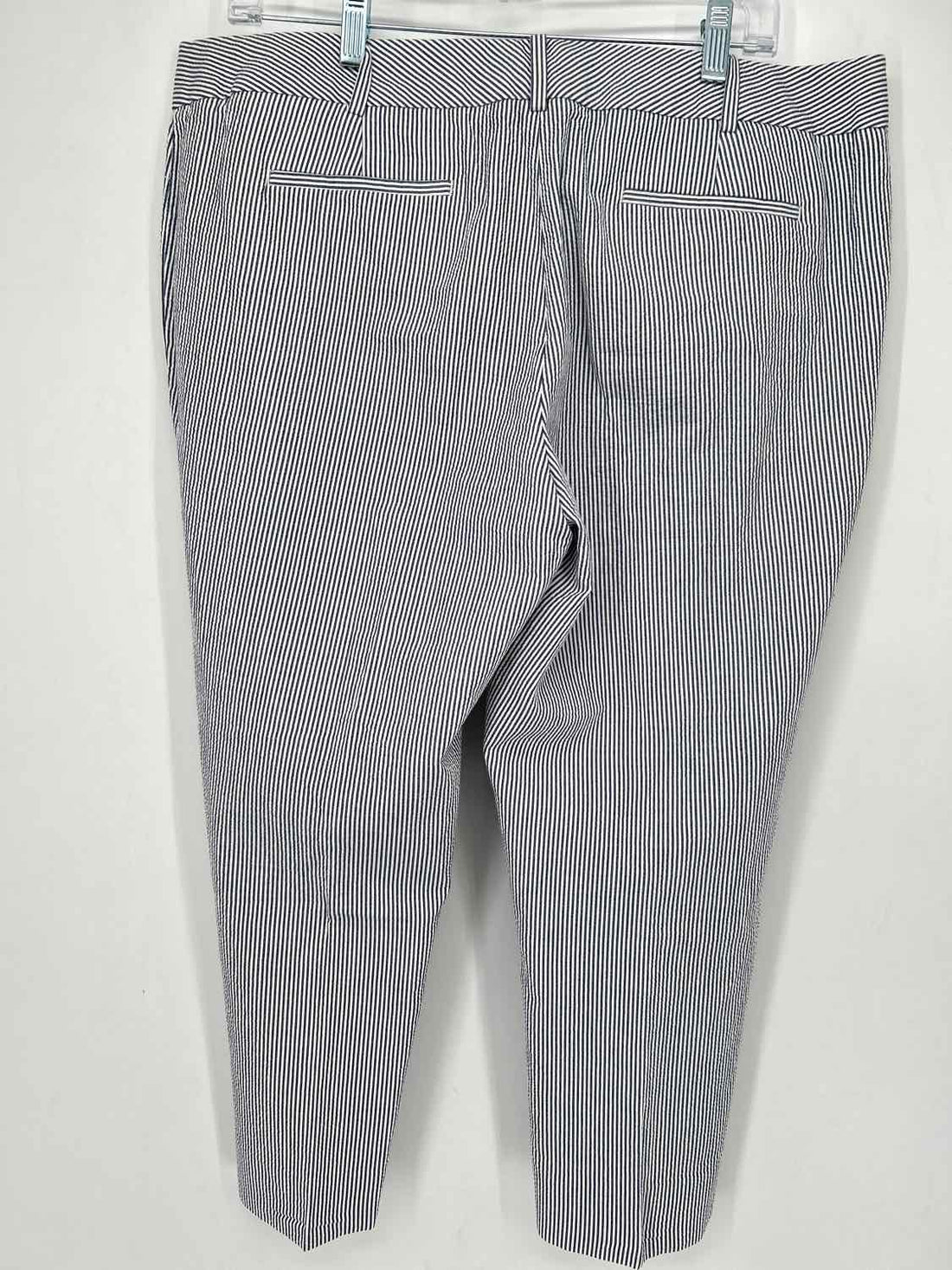 Talbots Size 14P Navy & White Striped Signature Pants