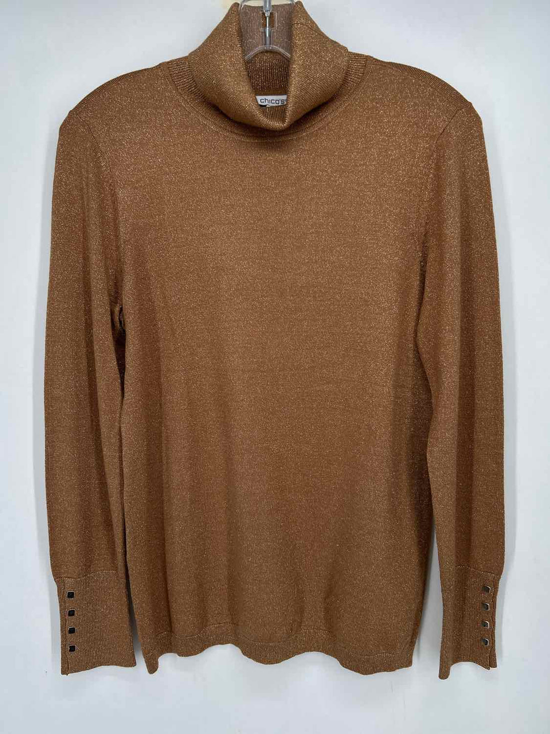 Chicos 0(S) Golden Tan Sweater Holiday