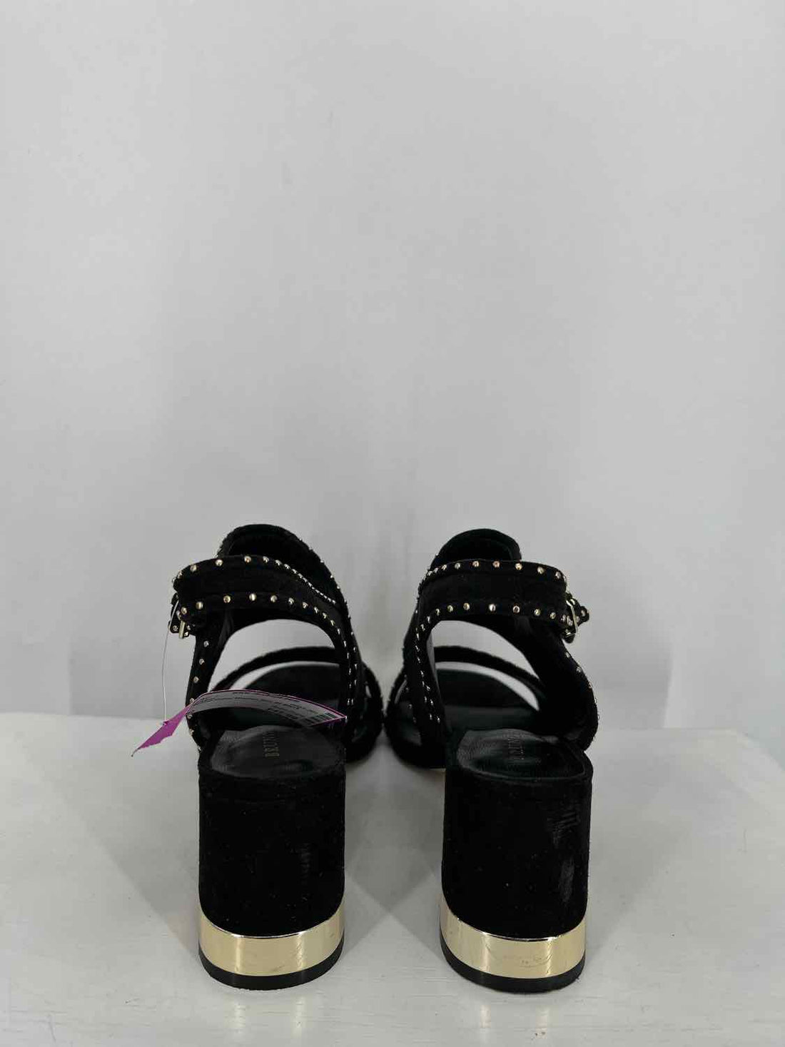 Bruno Premi Women Size 40 Black Gold Stud Heels