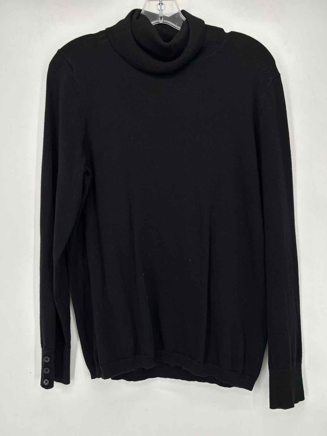 Talbots Size L Black Turtleneck