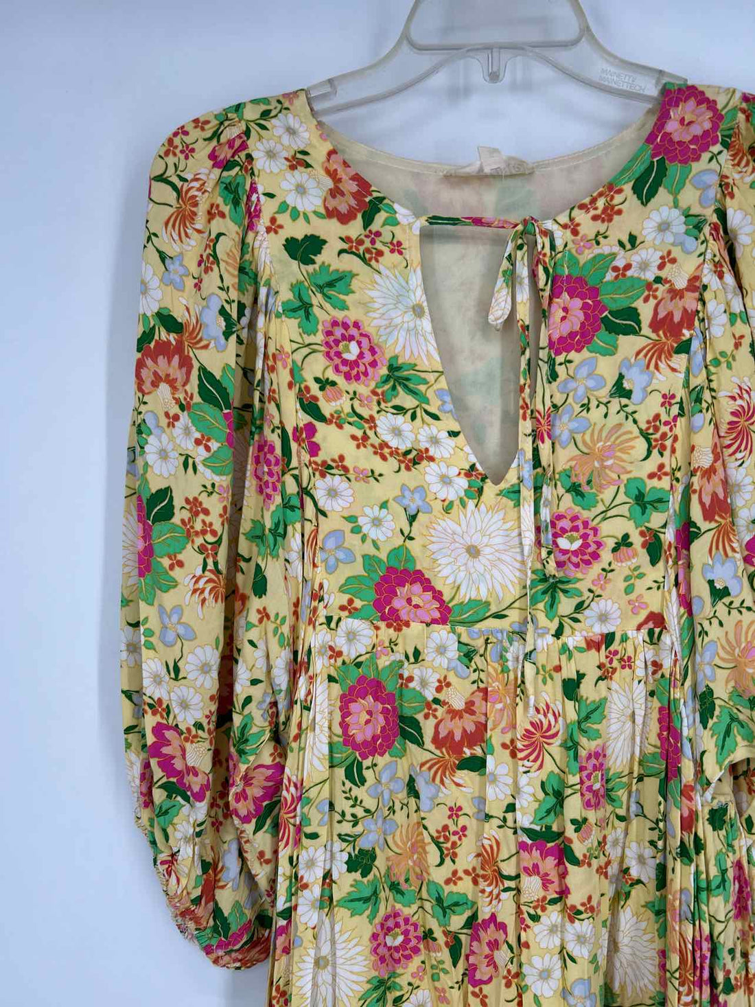 Listicle Size S Yellow Floral Short Sleeve Dress