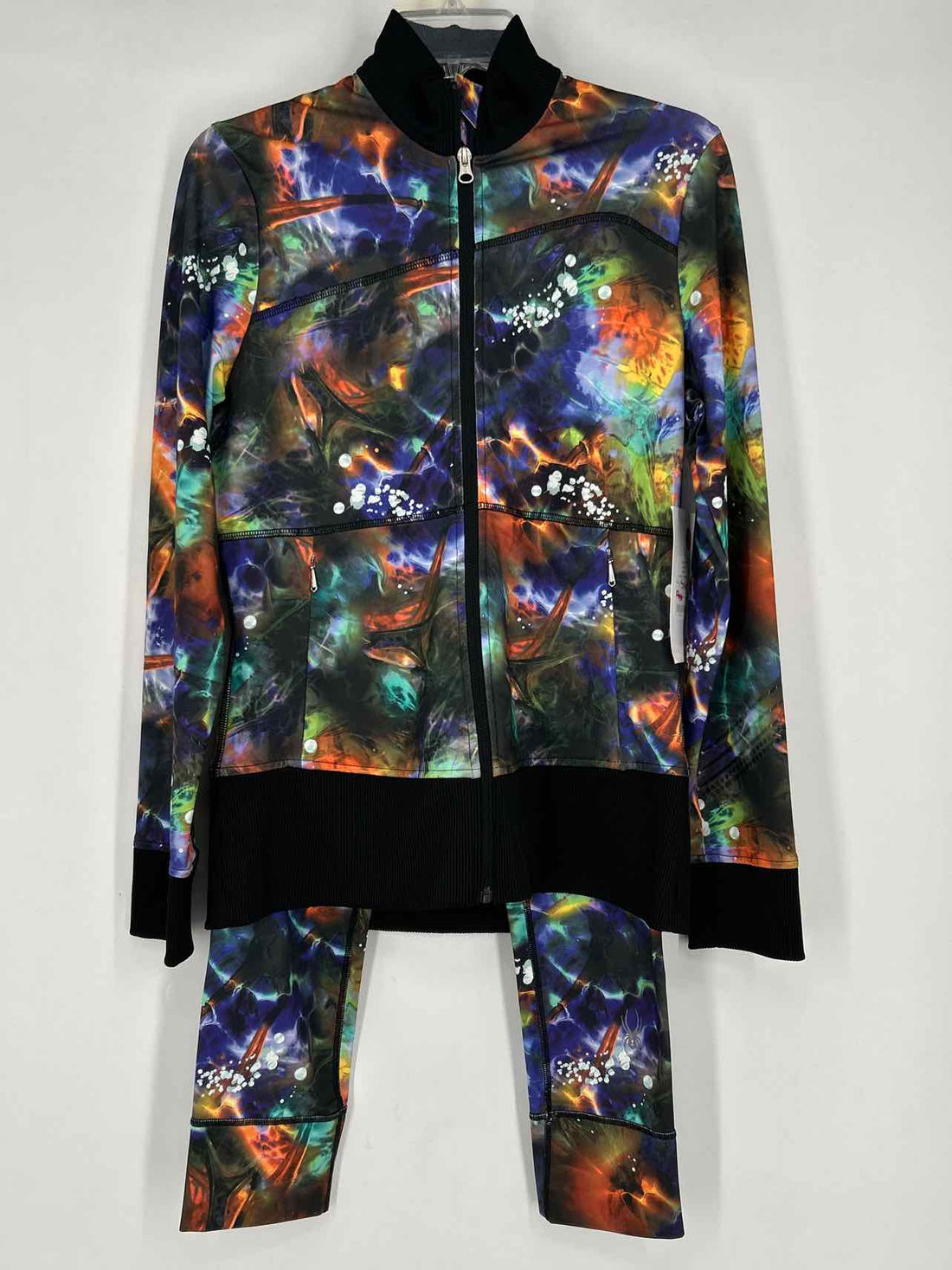Spyder Size M Black Multi Color NWT Active 2 PC Set