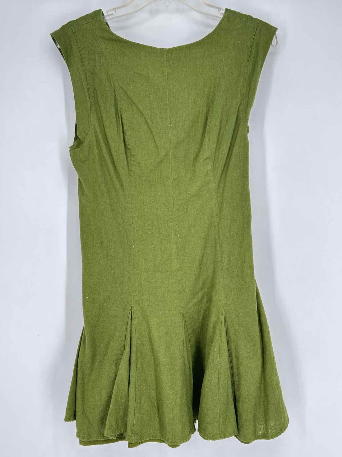 Abercrombie & Fitch Size M Green Linen/Cotton Short Sleeve Dress