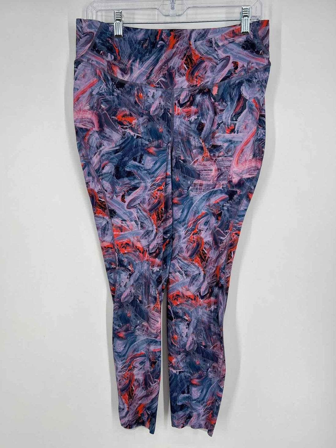 Lululemon Size 12 Blue & Purple Print Active Leggings