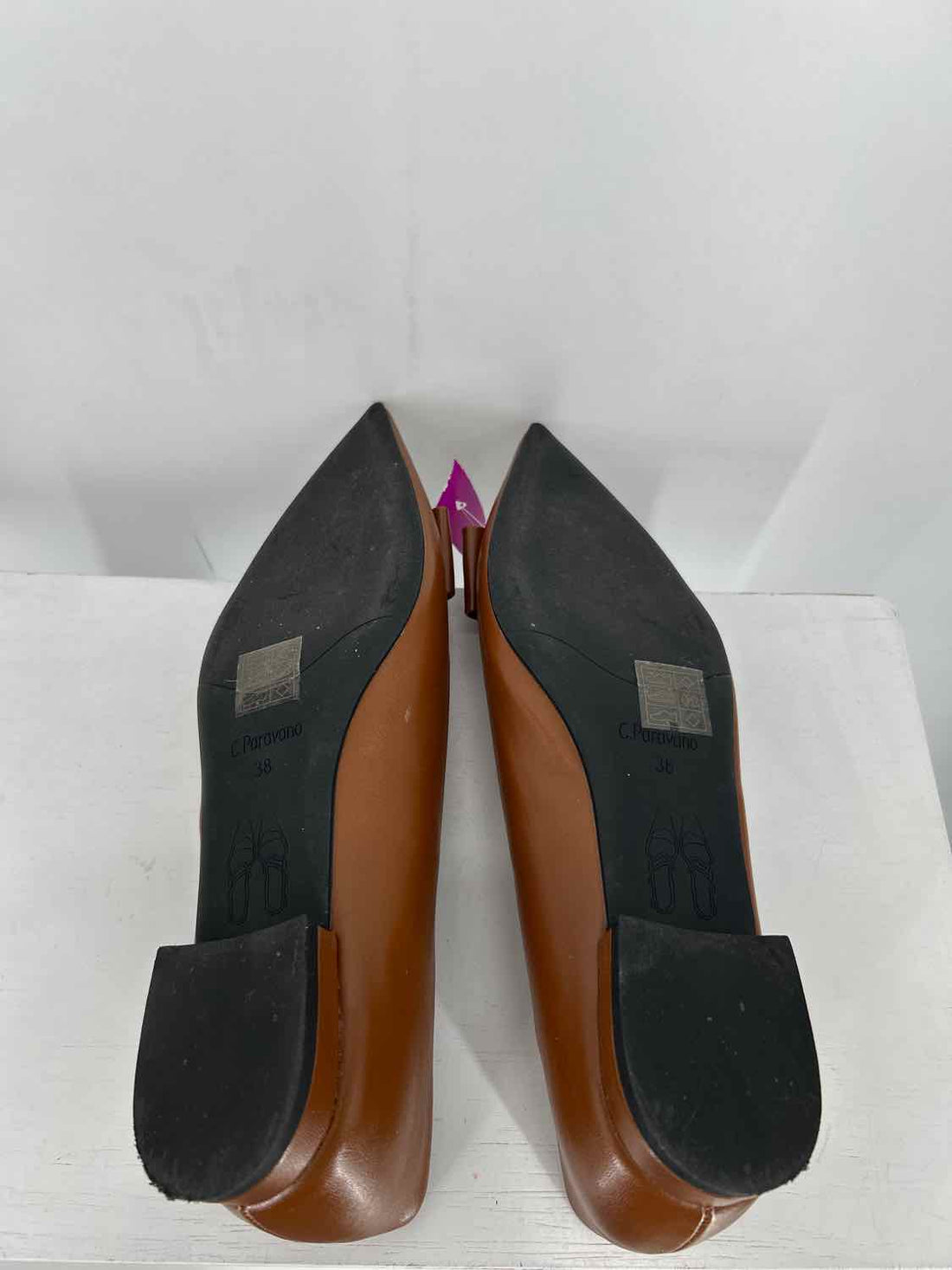 C. Paravano Women Size 38 Brown Flats