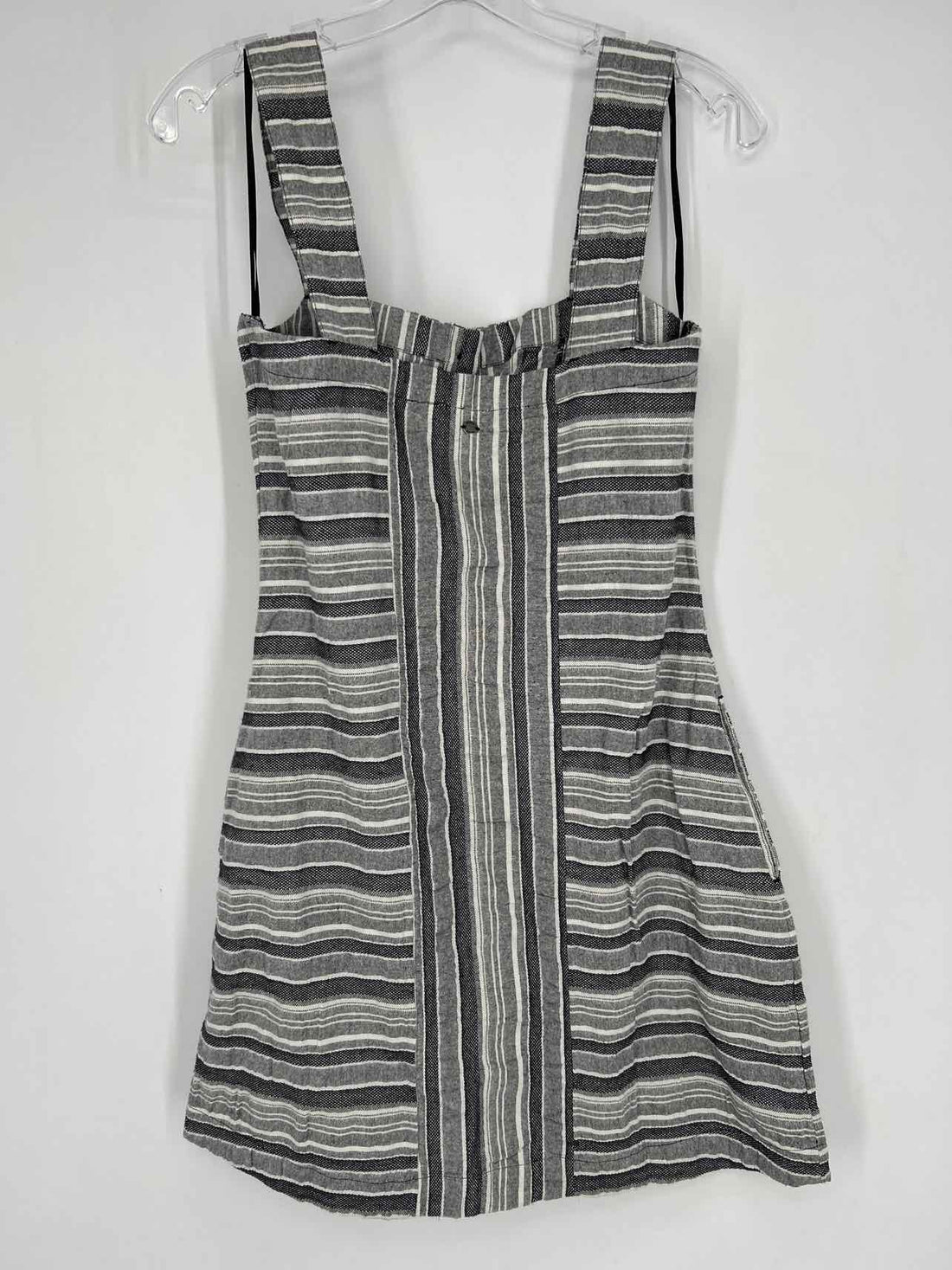 Roxy Size L Black & Gray Striped NWT Dress