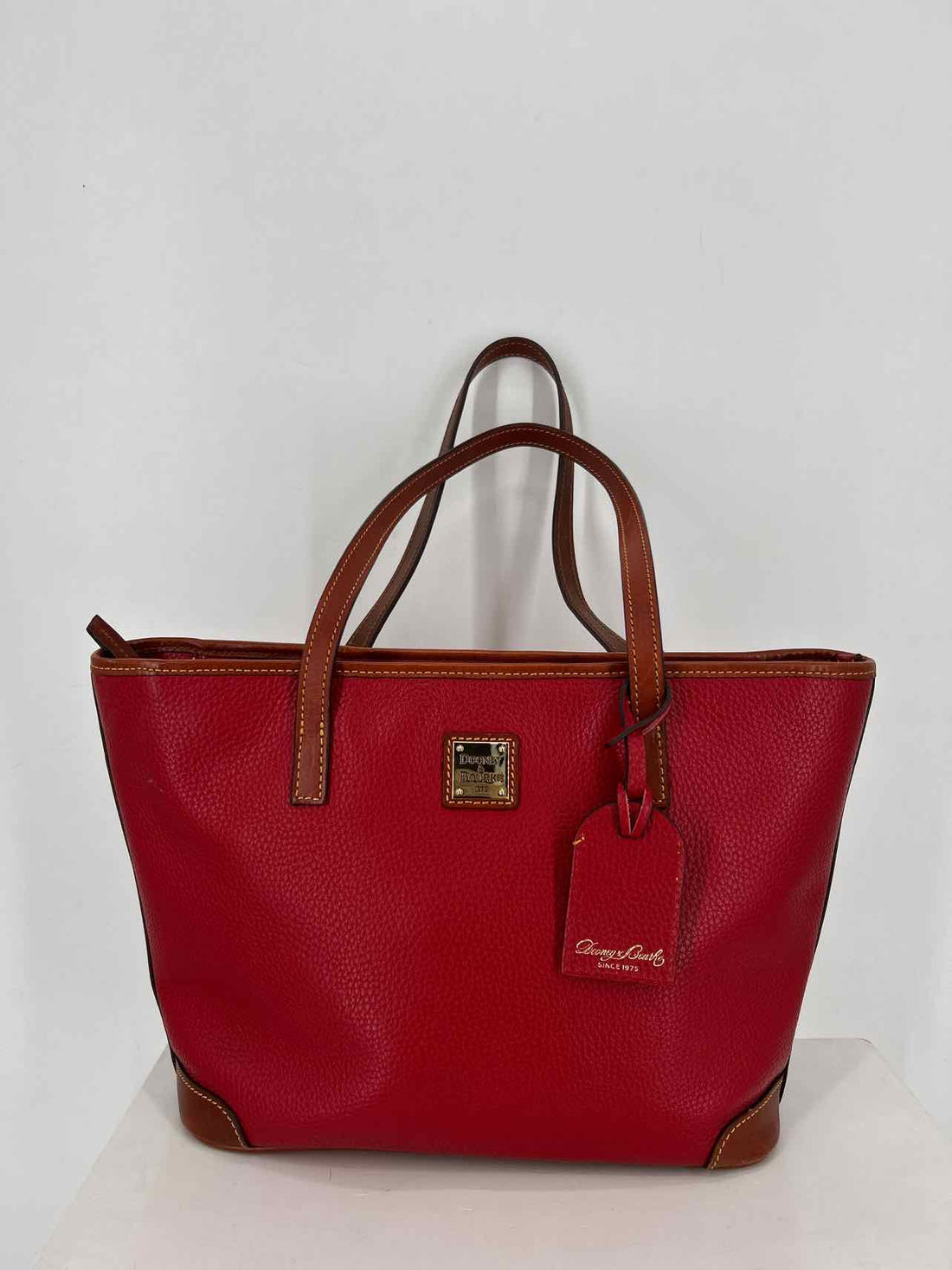 Dooney & Bourke Red Pebbled Leather Pre Owned Tote