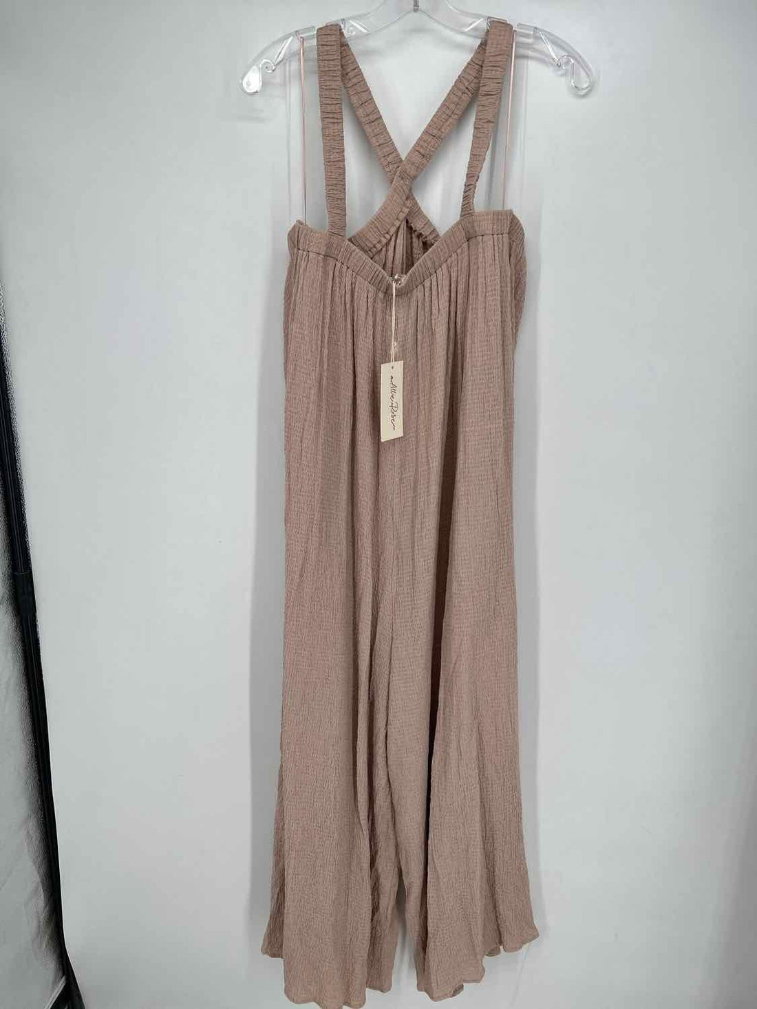 Allie Rose Size L Beige NWT Jumpsuit