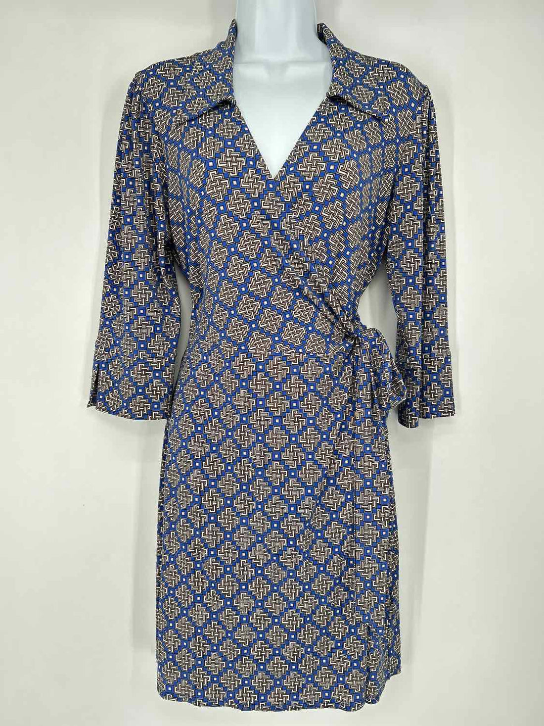 Laundry by Shelli Segal Size M Blue Print Dress