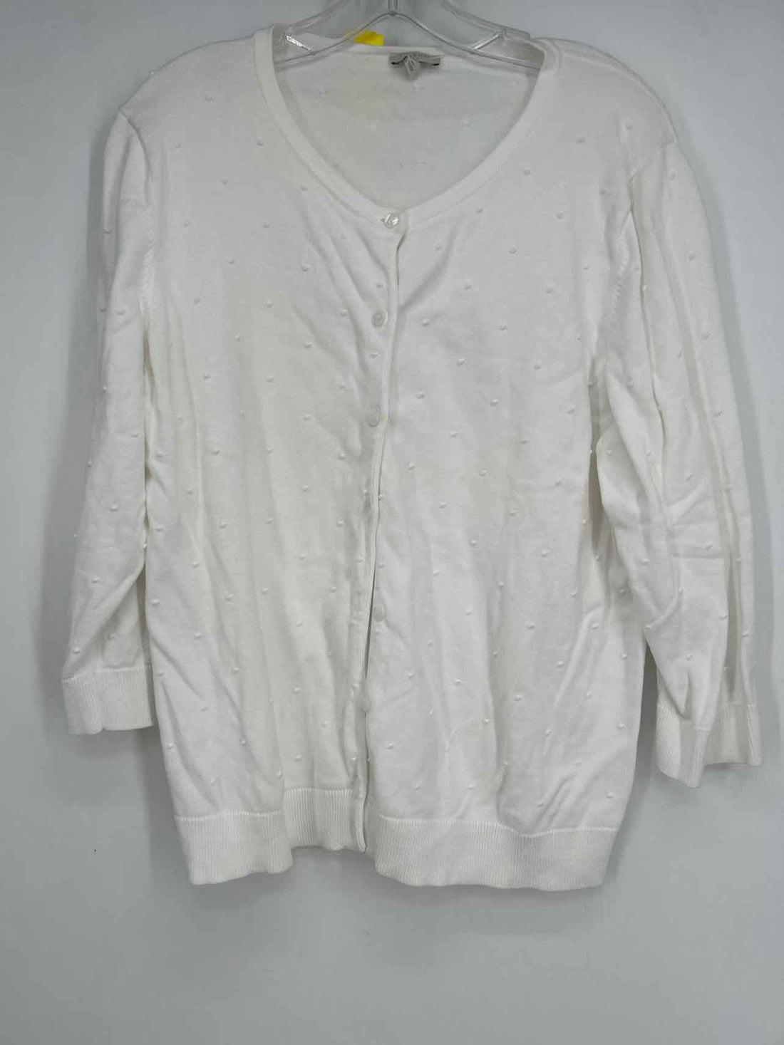 Talbots Size XL White Cardigan
