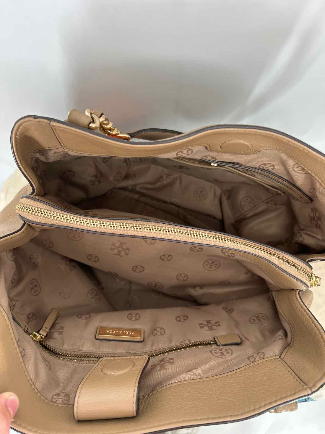 Tory Burch Tan Leather Pre Owned Harper Tote