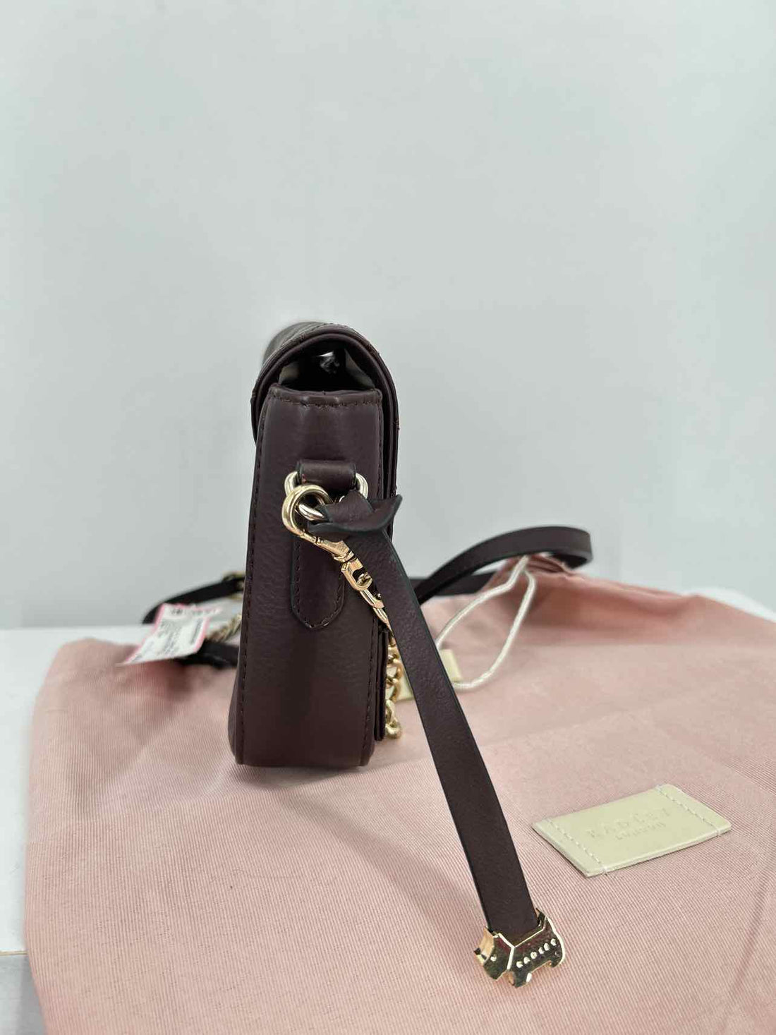 Radley London Dark Burgandy Quilted Leather Pre Owned Crossbody