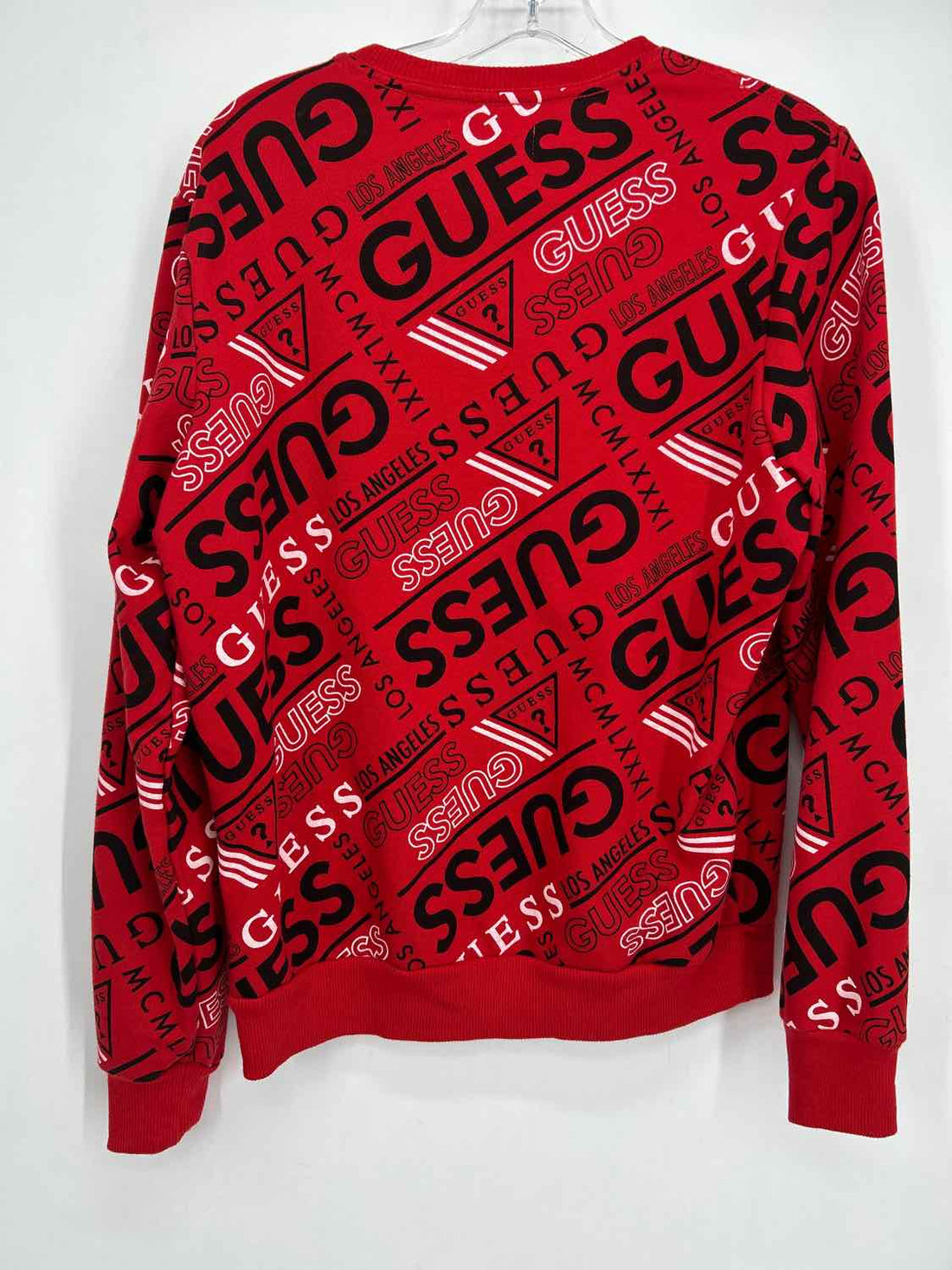 Guess Size M Red Print Sweatshirt