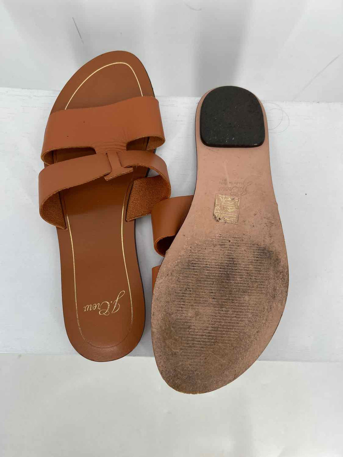 J Crew Women Size 9 Saddle Brown Slides
